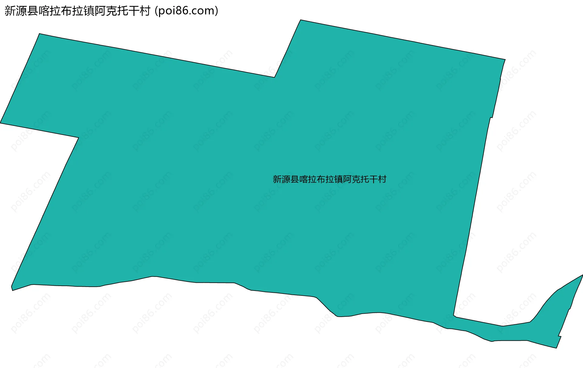 新源县喀拉布拉镇阿克托干村边界地图