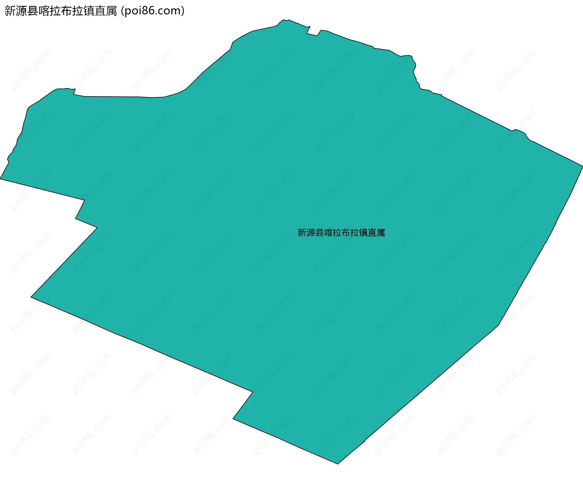 新源县喀拉布拉镇直属边界地图
