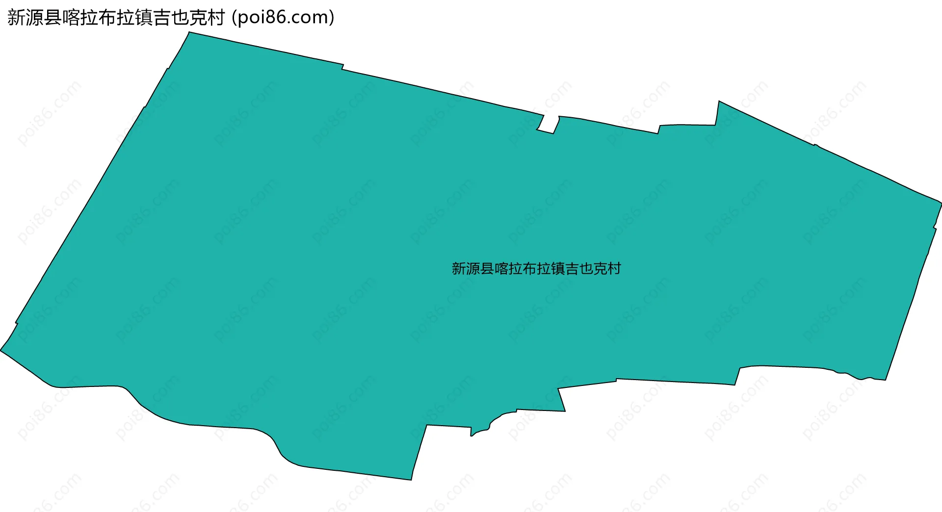 新源县喀拉布拉镇吉也克村边界地图