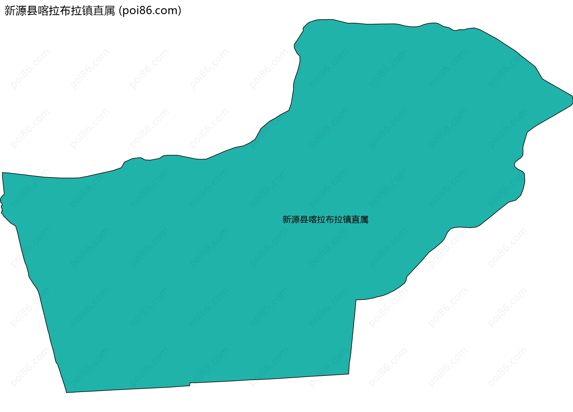 新源县喀拉布拉镇直属边界地图