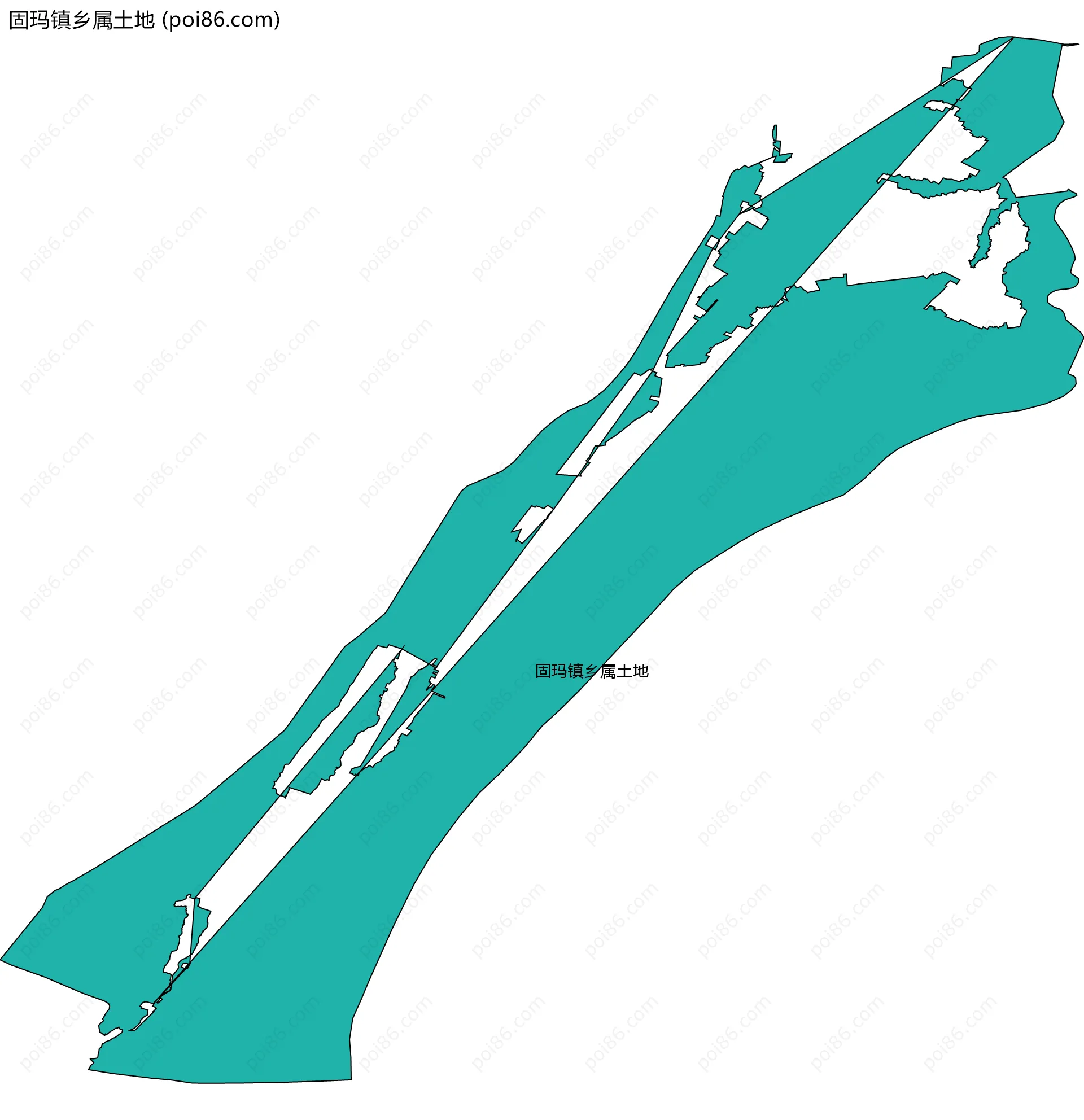 固玛镇乡属土地边界地图