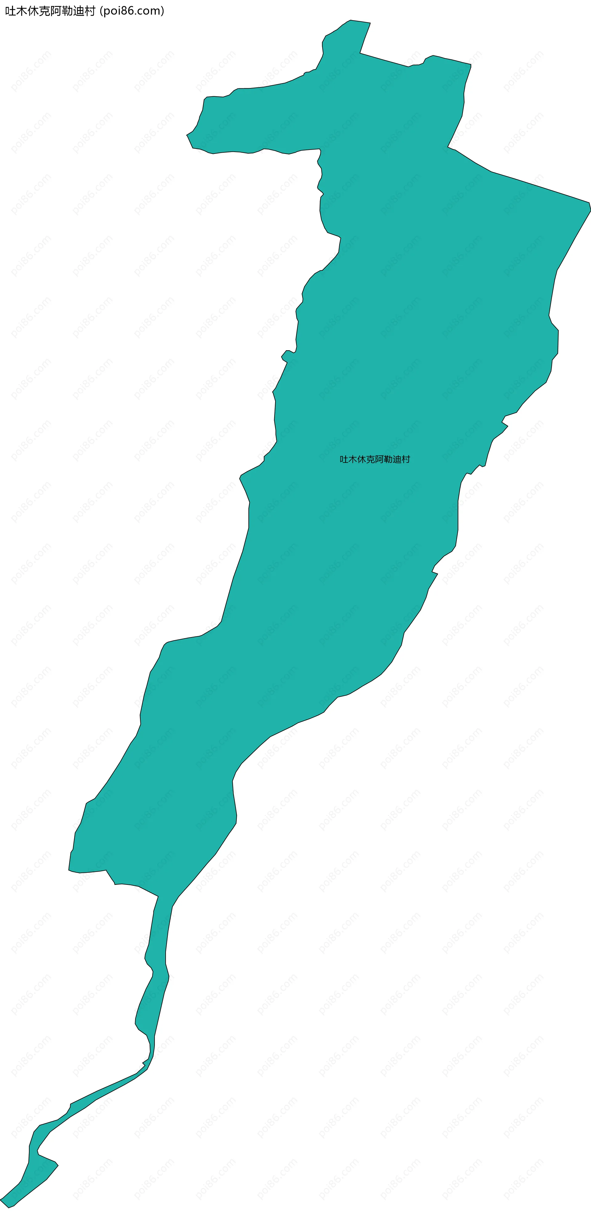 吐木休克阿勒迪村边界地图