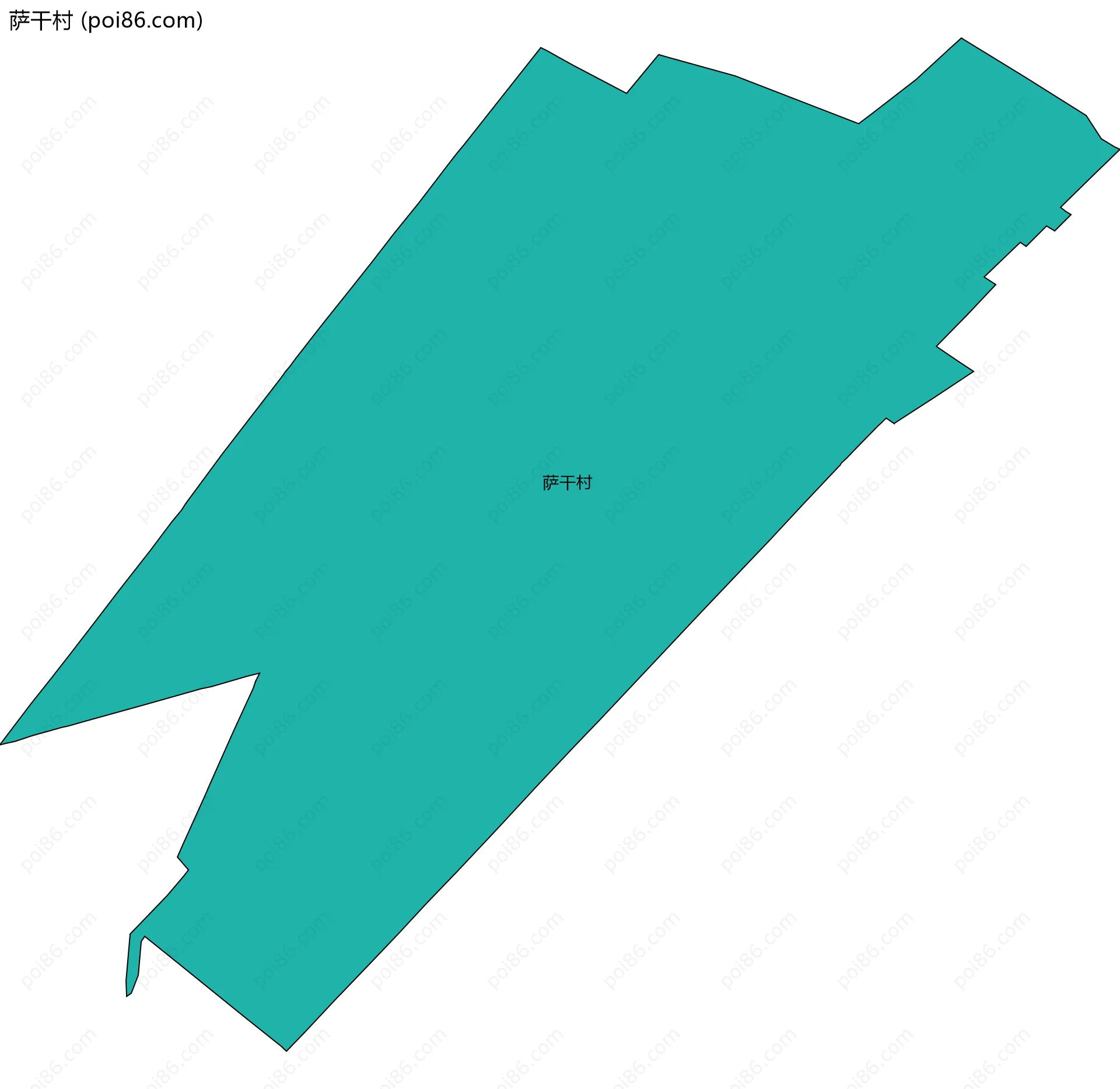 萨干村边界地图