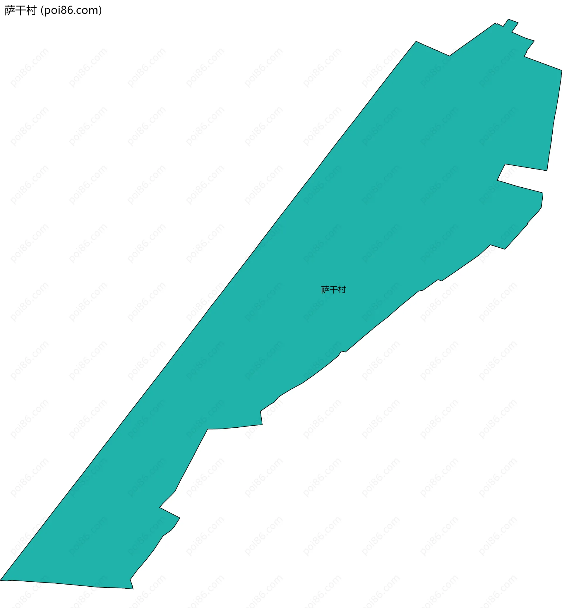 萨干村边界地图