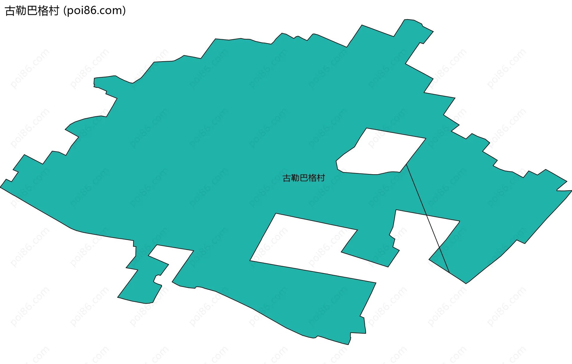 古勒巴格村边界地图