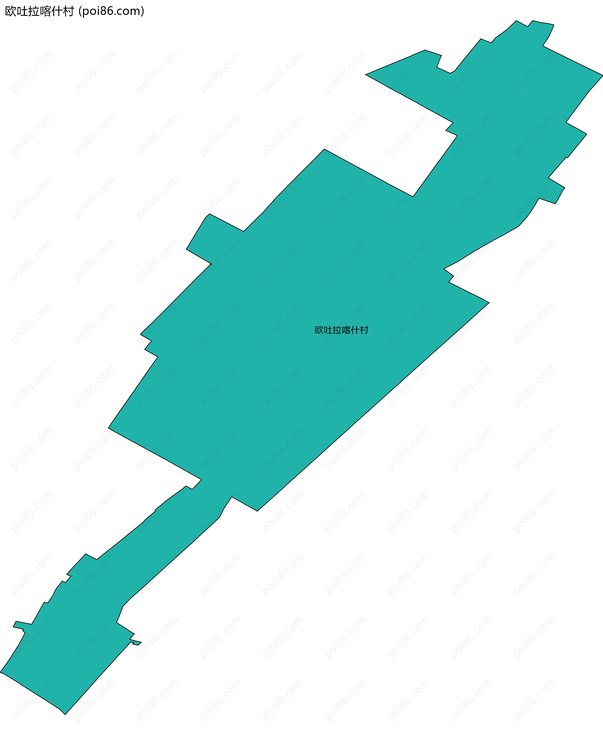 欧吐拉喀什村边界地图