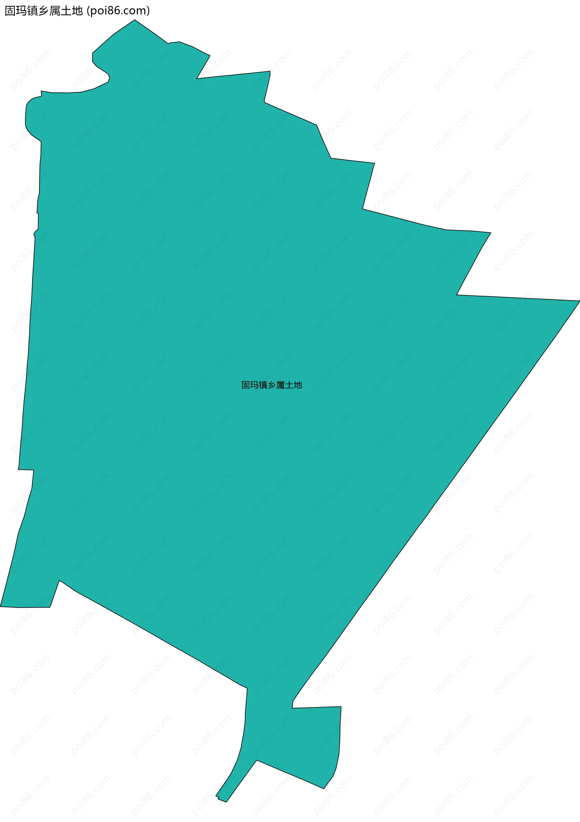 固玛镇乡属土地边界地图