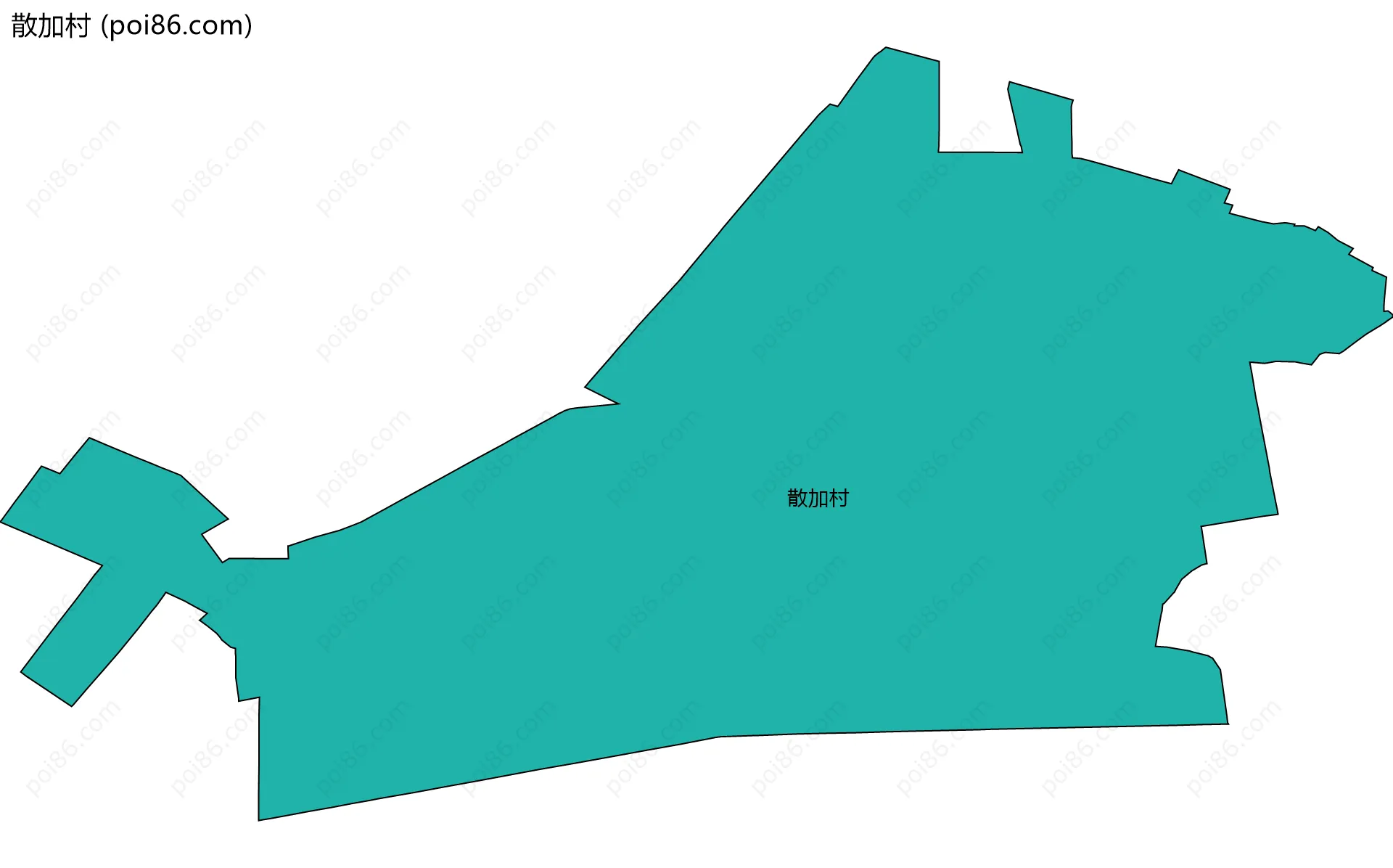 散加村边界地图
