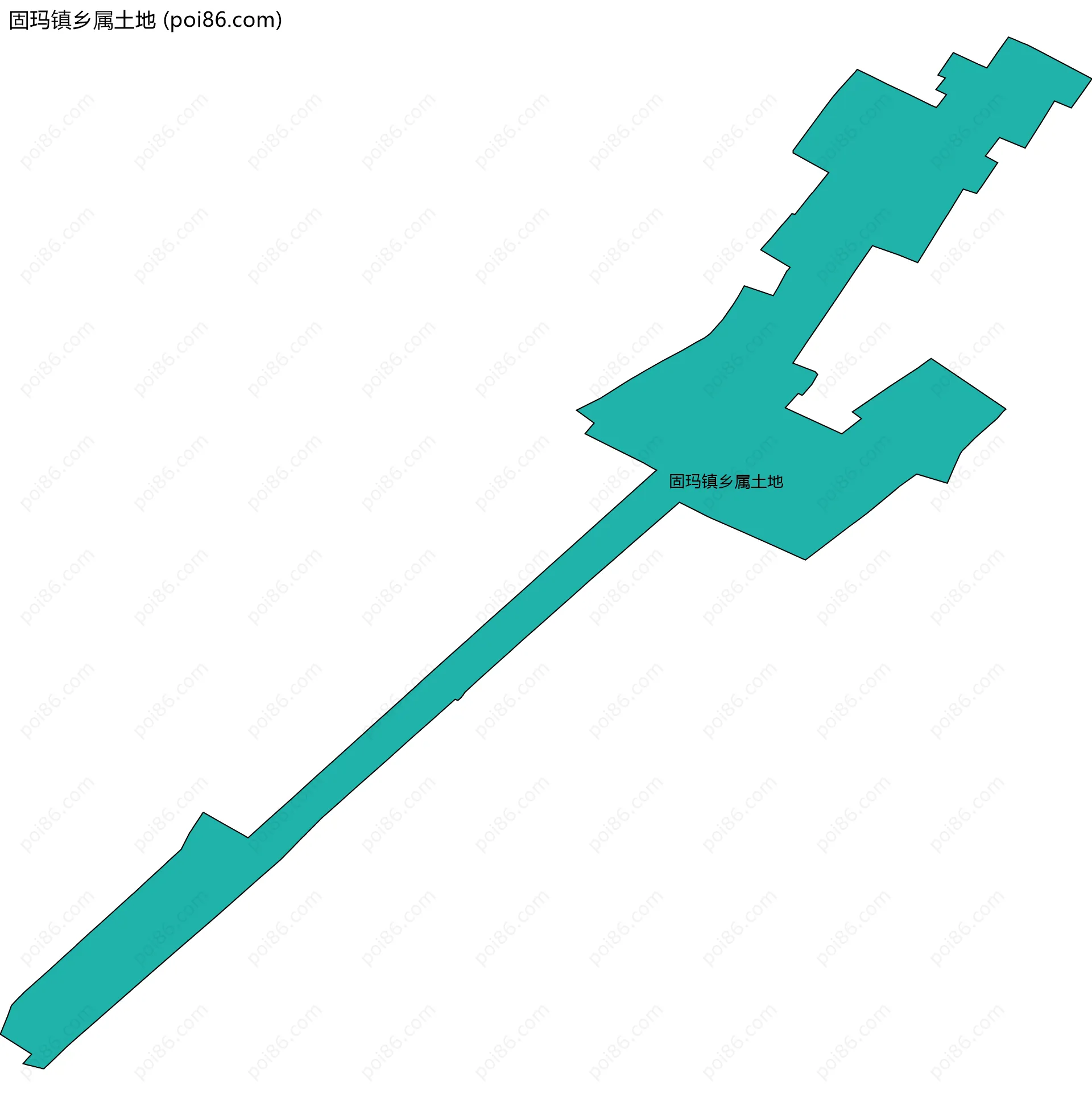 固玛镇乡属土地边界地图