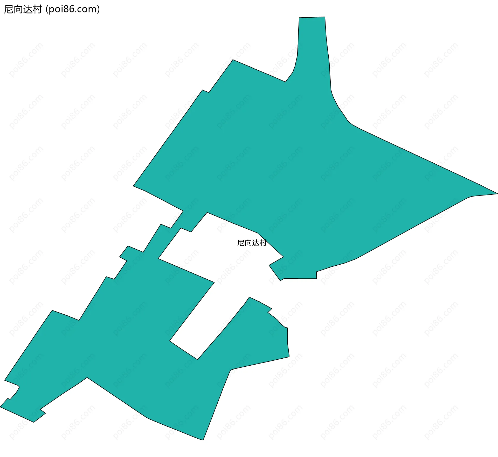 尼向达村边界地图