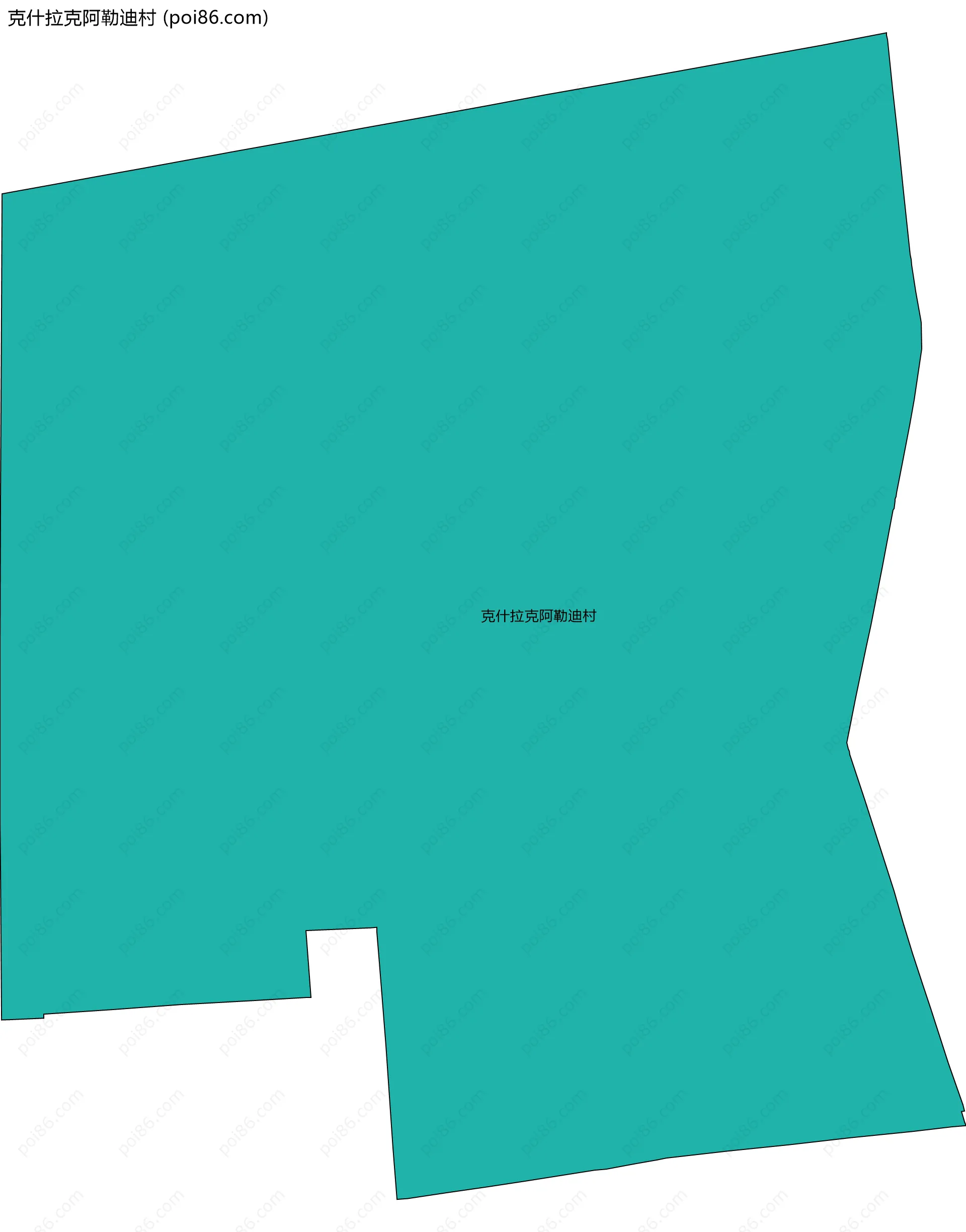 克什拉克阿勒迪村边界地图