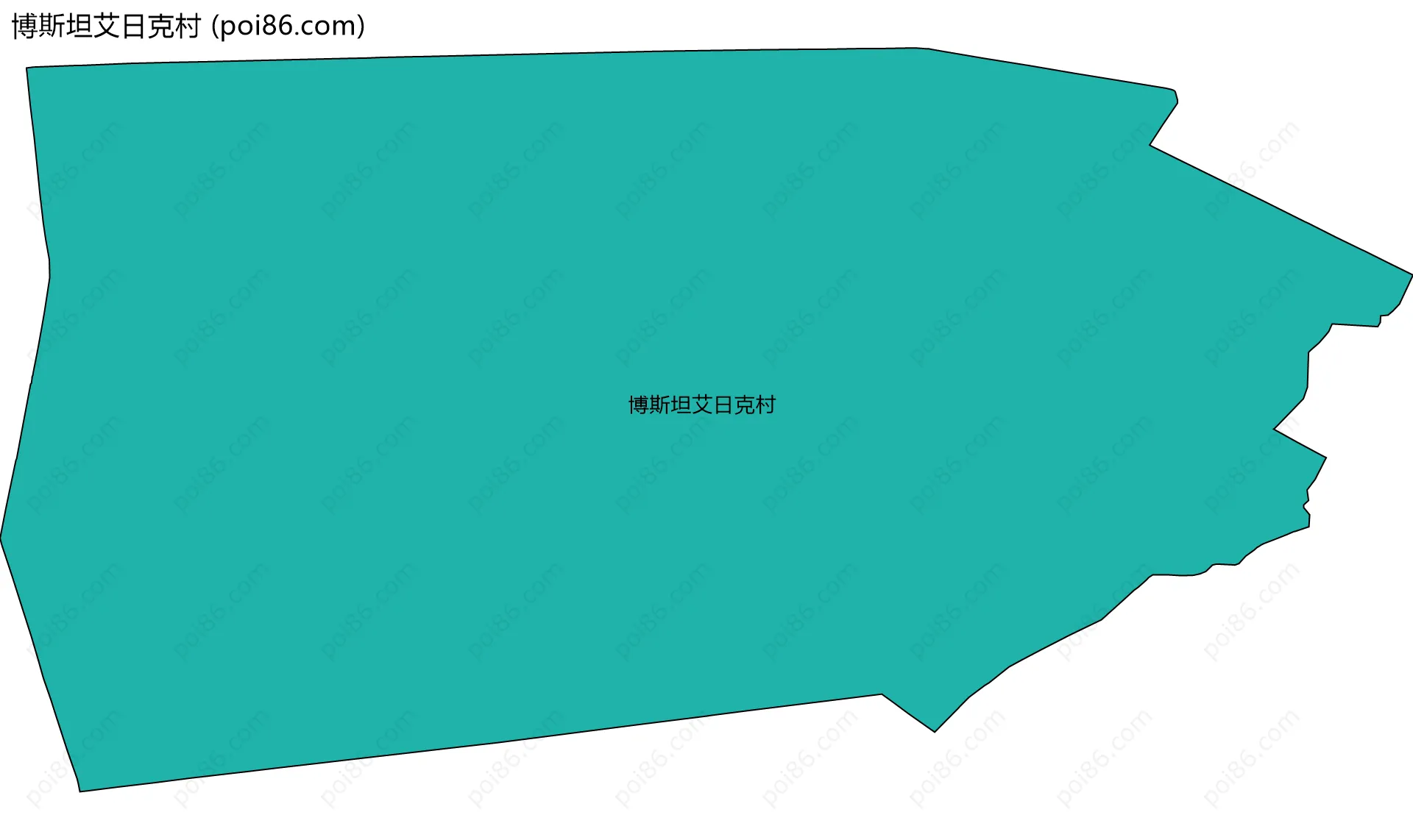 博斯坦艾日克村边界地图