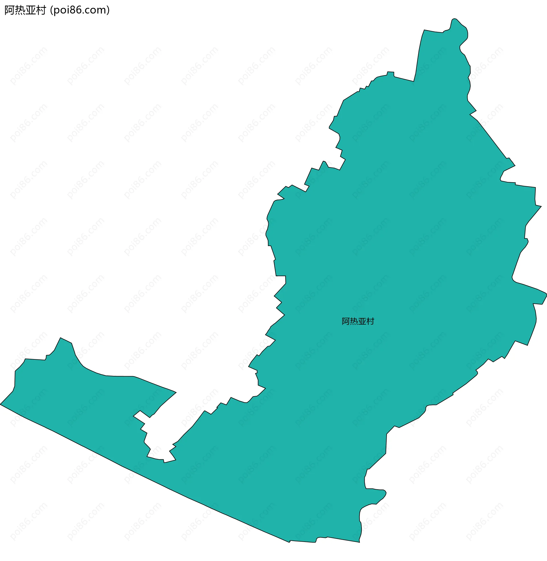 阿热亚村边界地图
