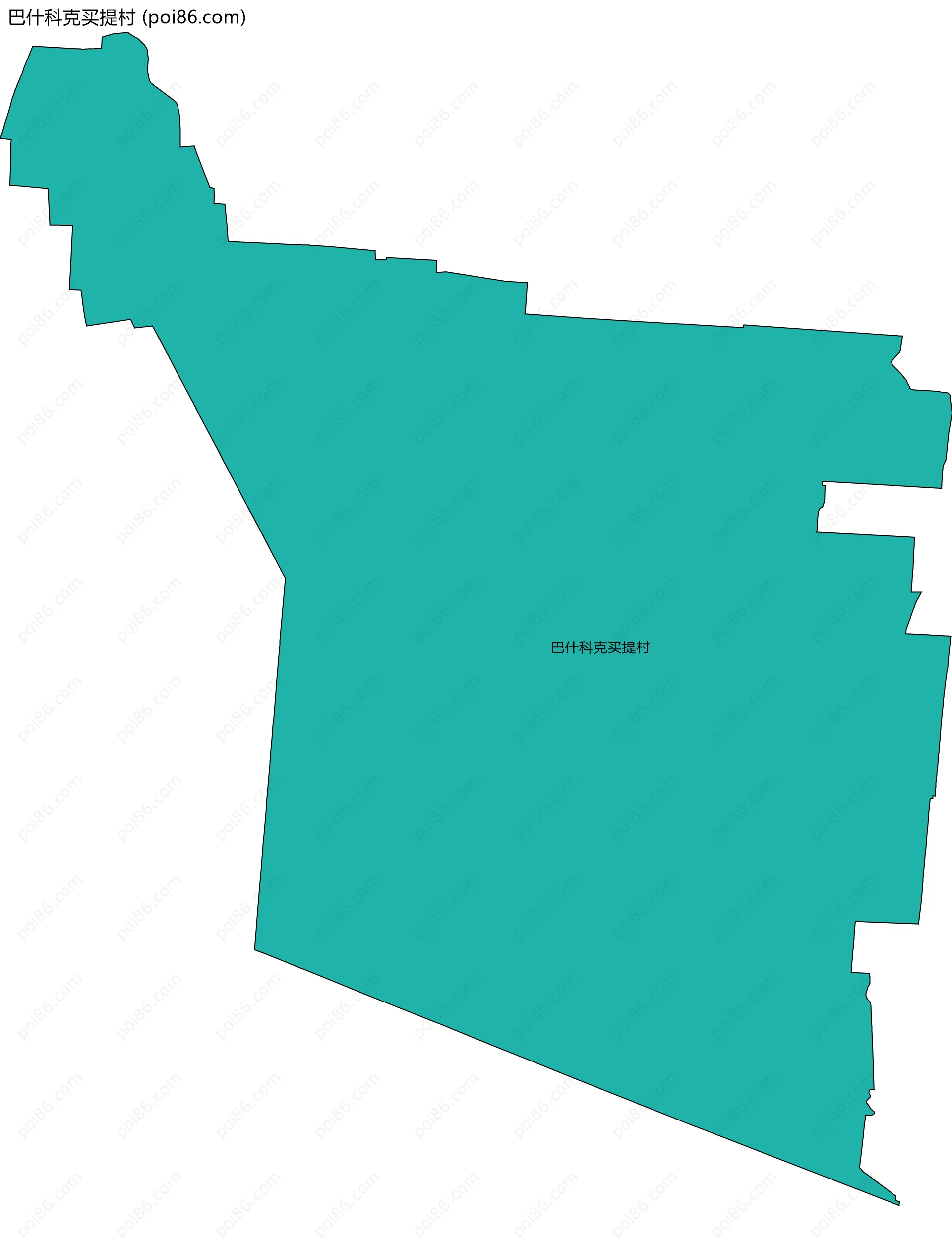 巴什科克买提村边界地图