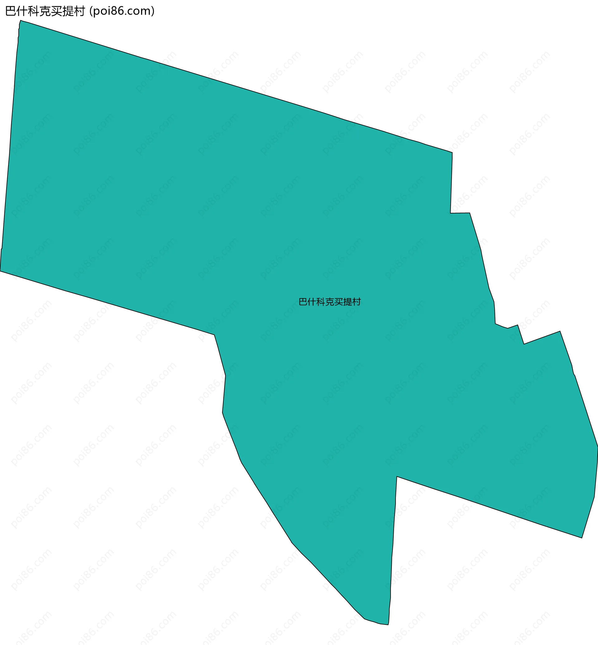 巴什科克买提村边界地图