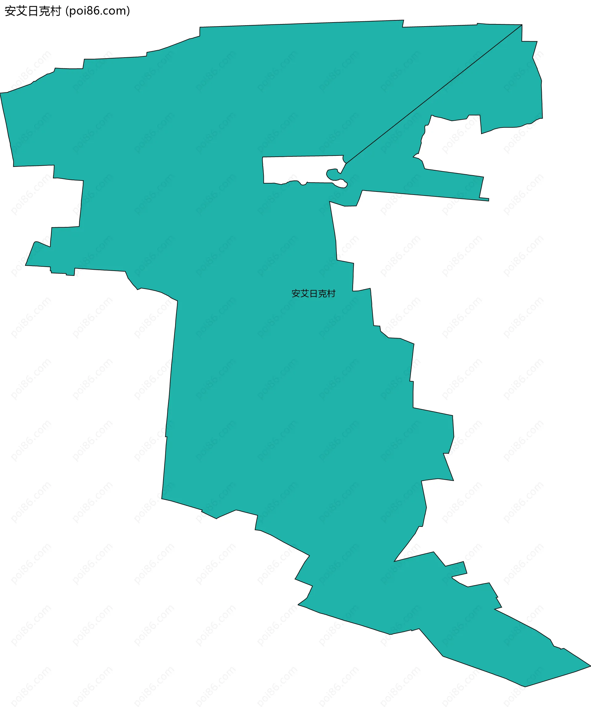 安艾日克村边界地图