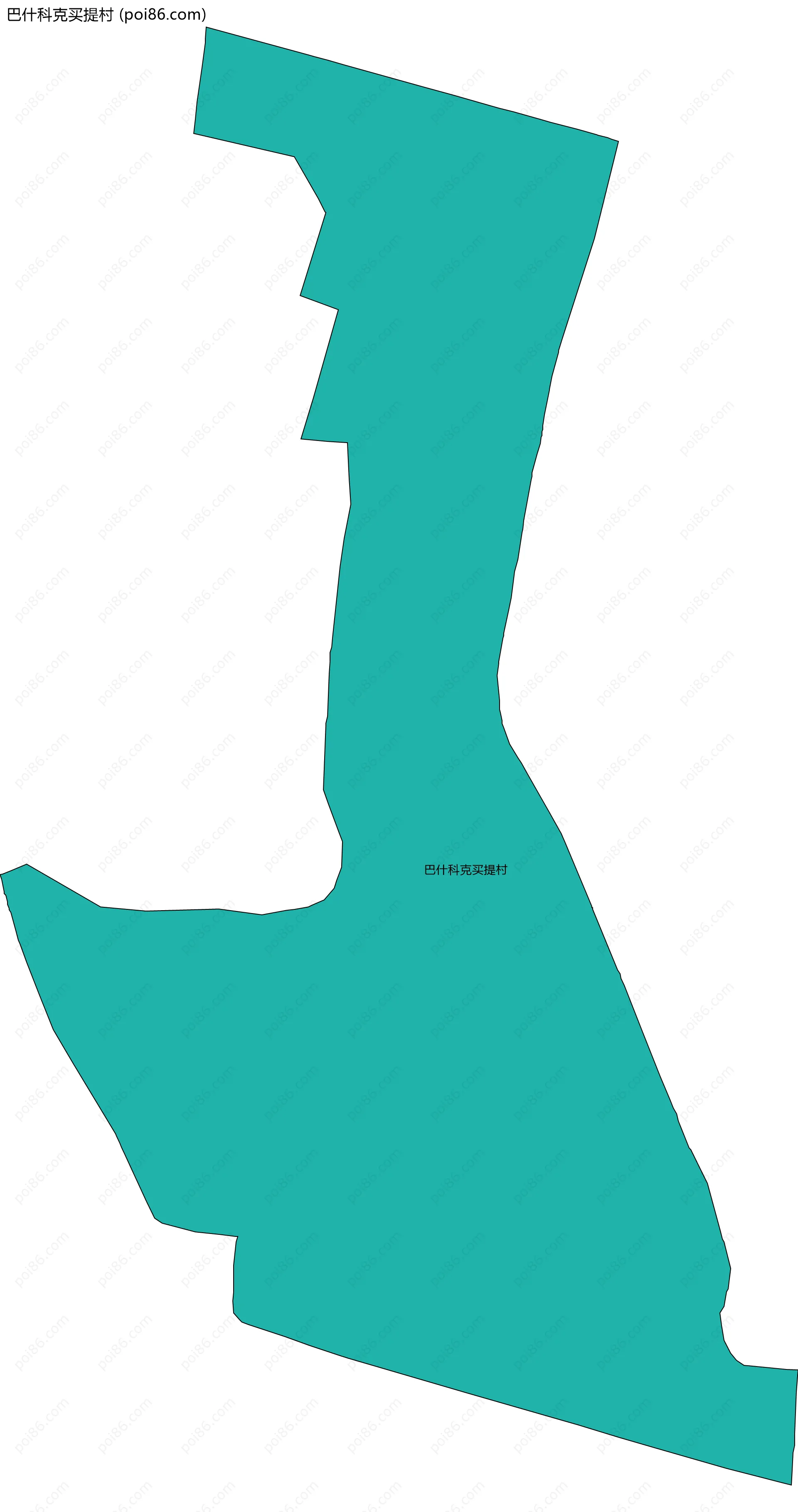 巴什科克买提村边界地图