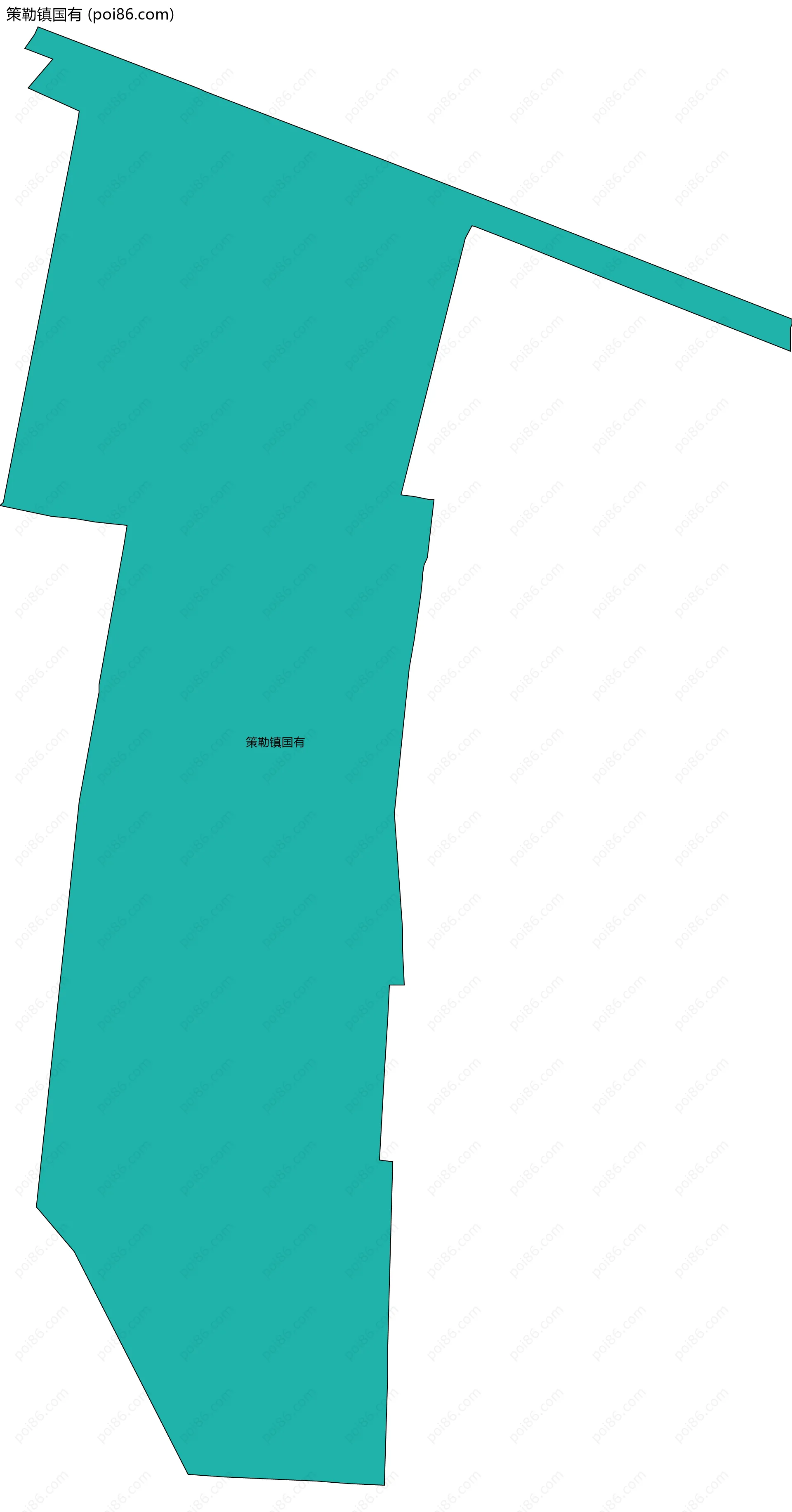 策勒镇国有边界地图