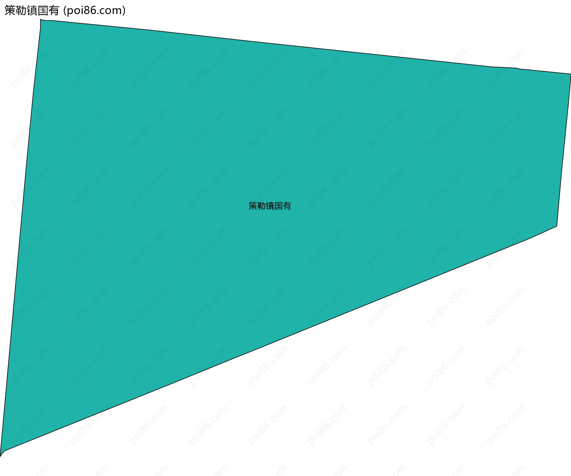 策勒镇国有边界地图
