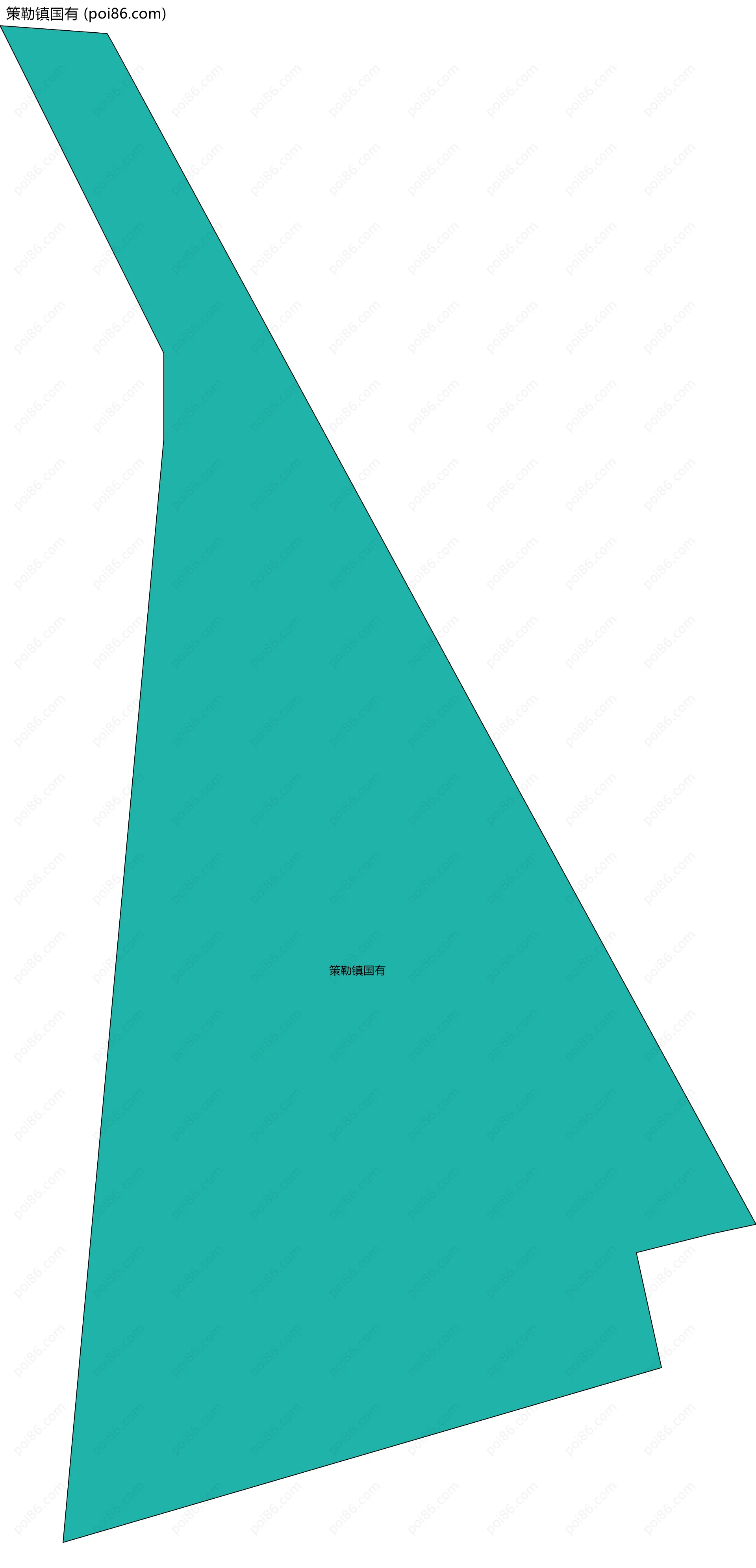 策勒镇国有边界地图