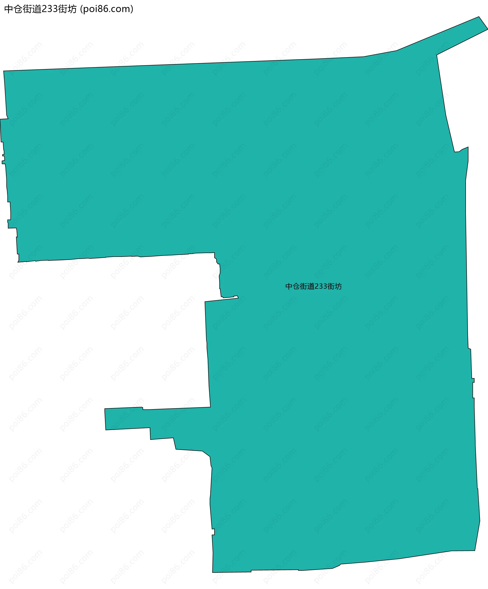 中仓街道233街坊边界地图
