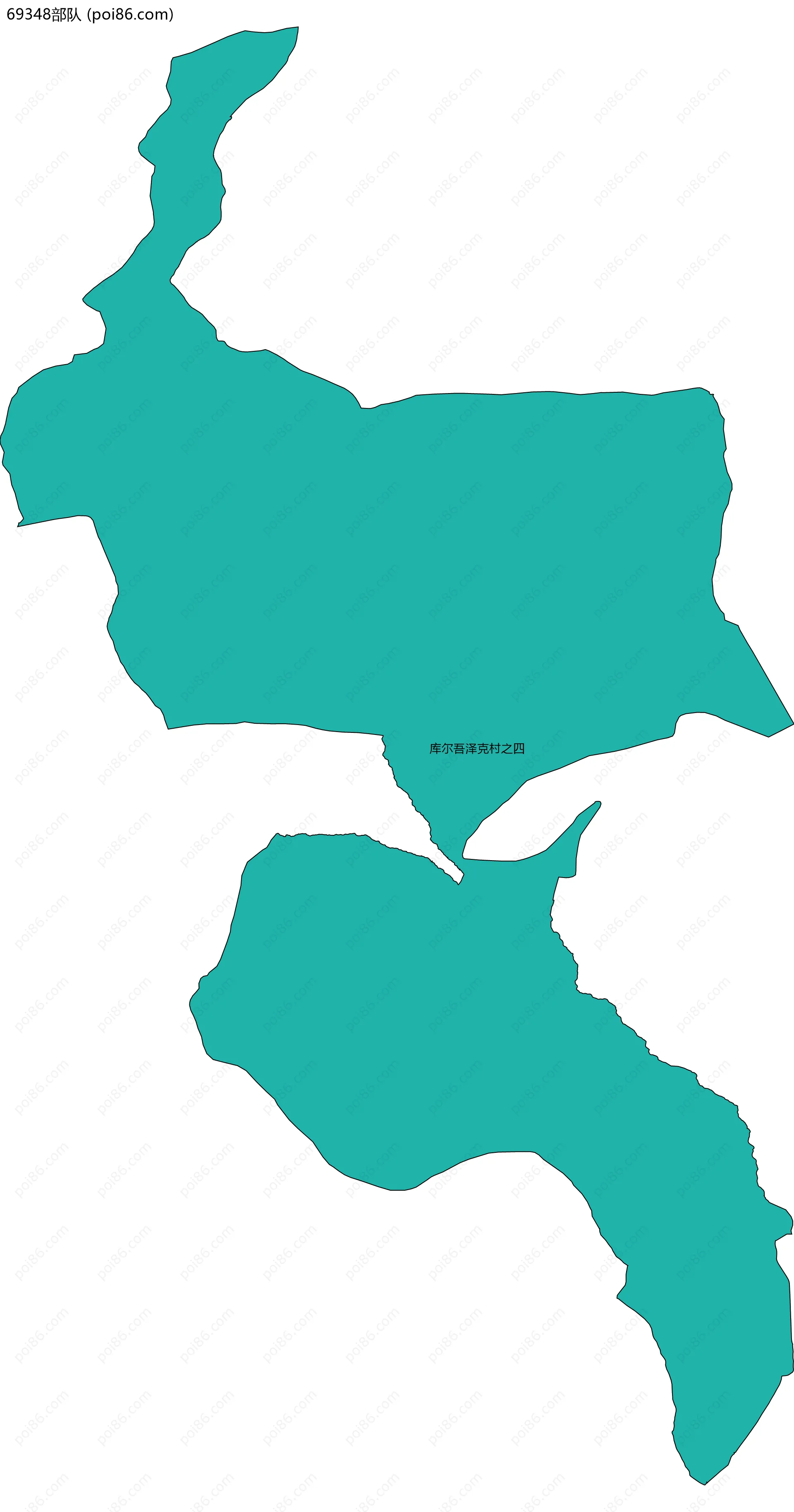 69348部队边界地图(五级行政区划)