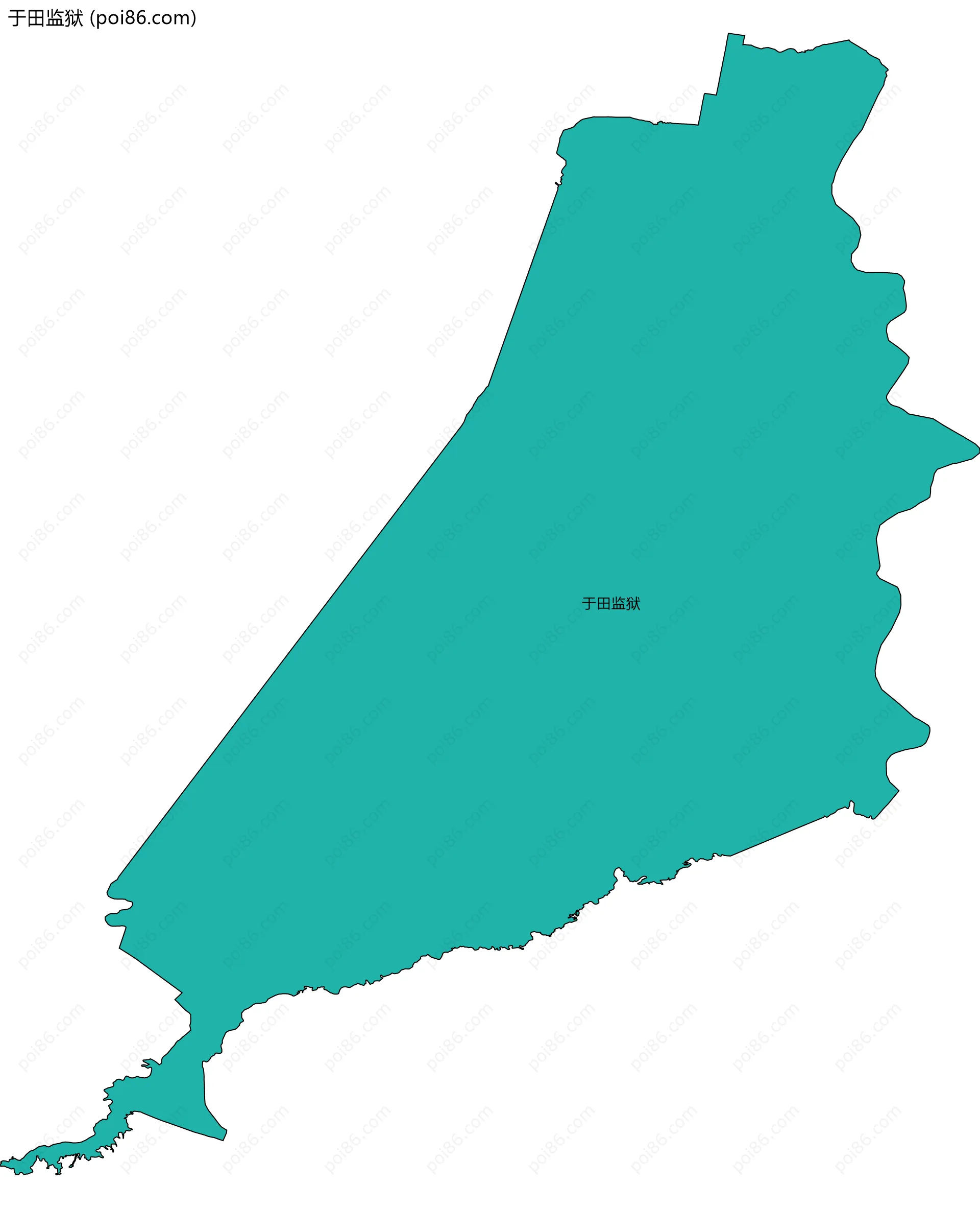 于田监狱边界地图
