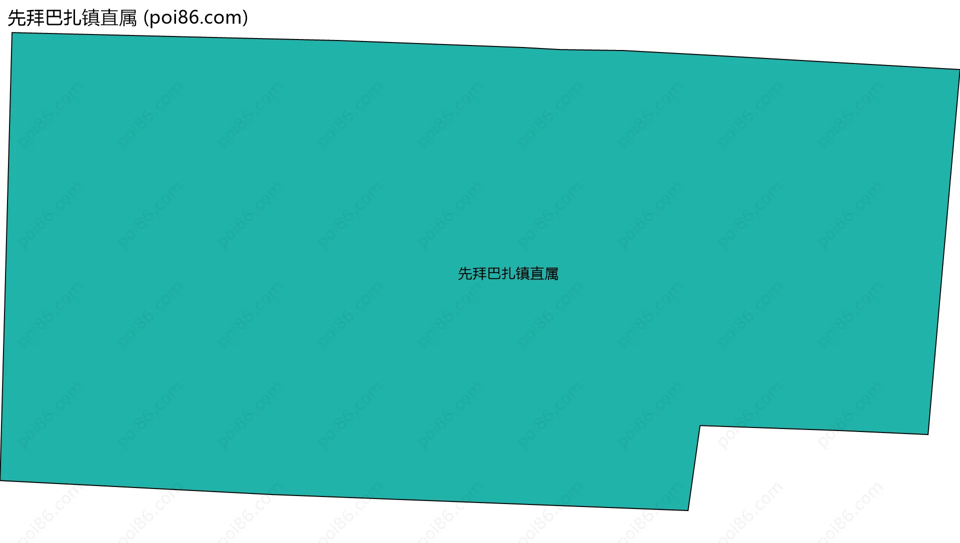 先拜巴扎镇直属边界地图