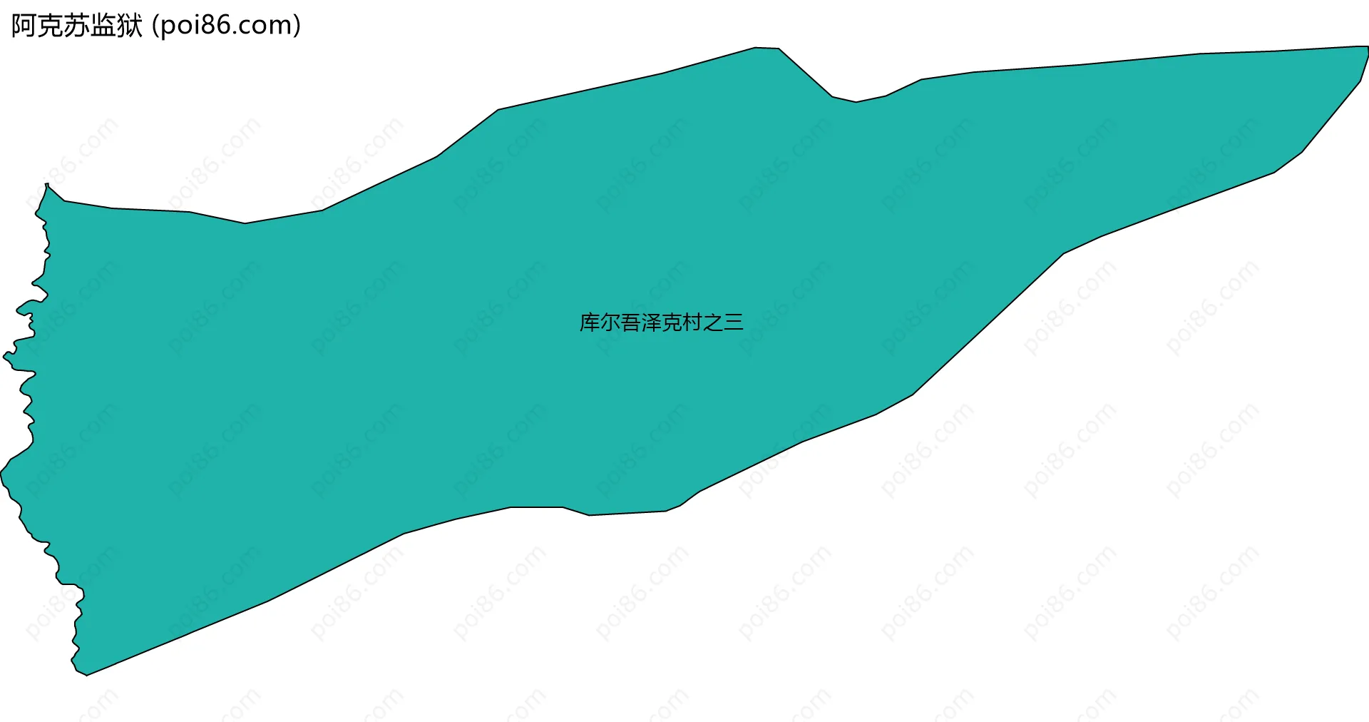 阿克苏监狱边界地图(五级行政区划)