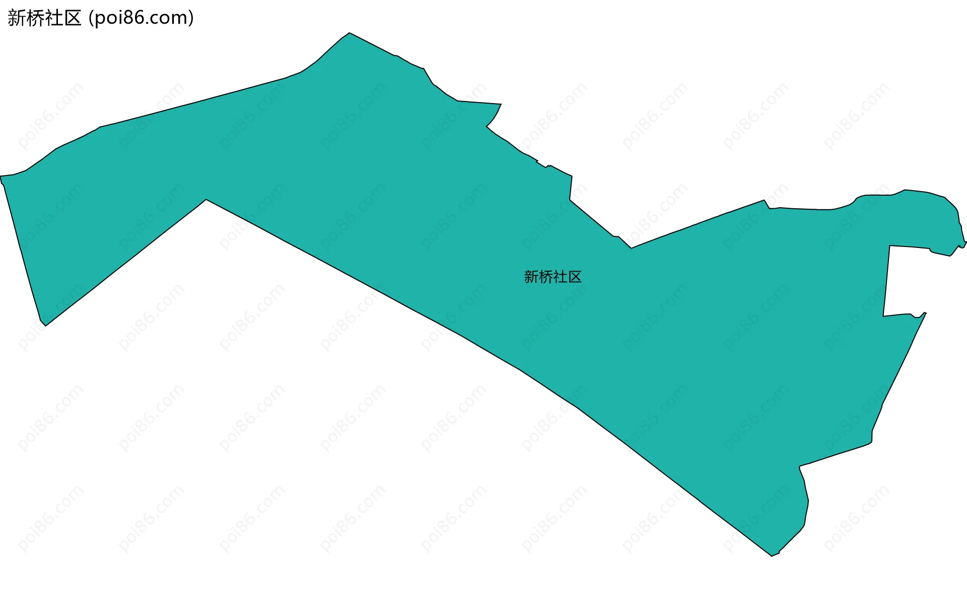 新桥社区边界地图