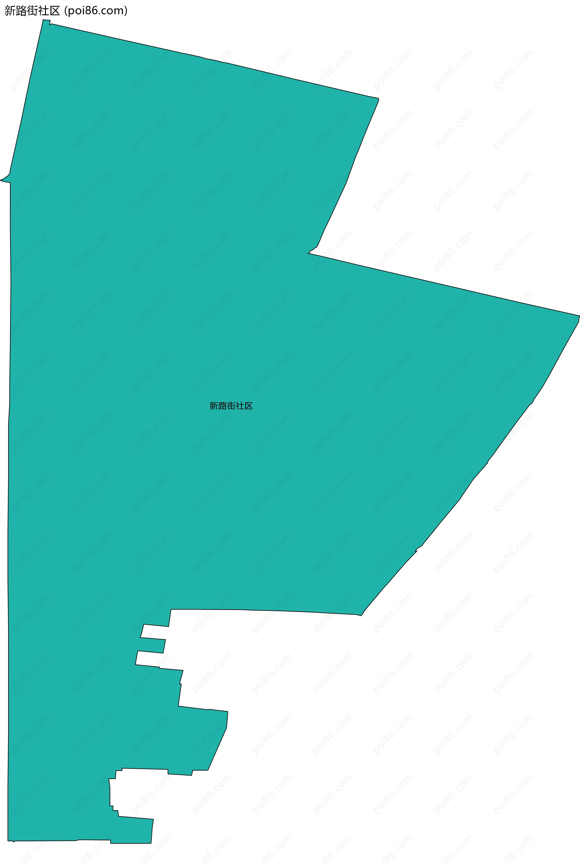 新路街社区边界地图