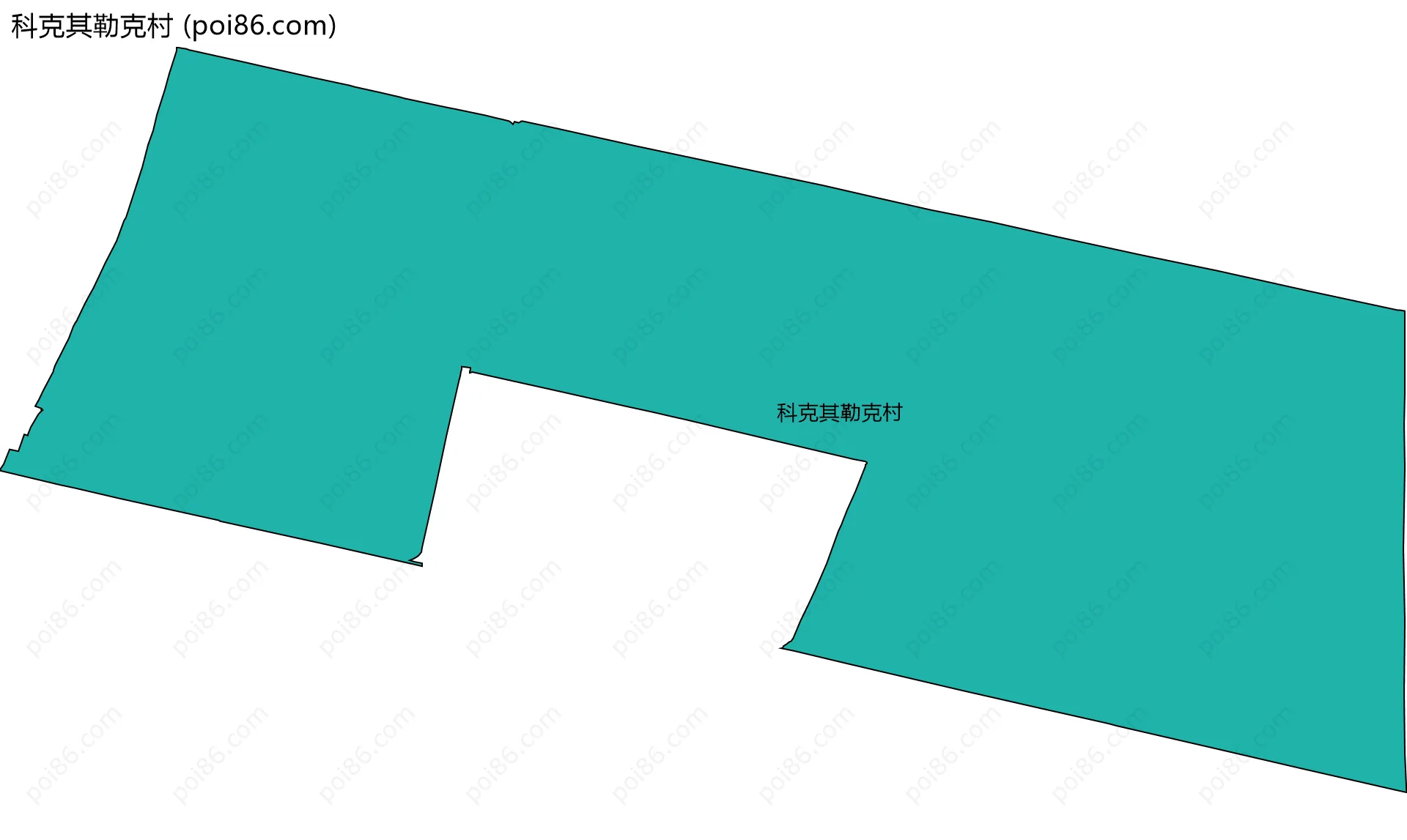 科克其勒克村边界地图