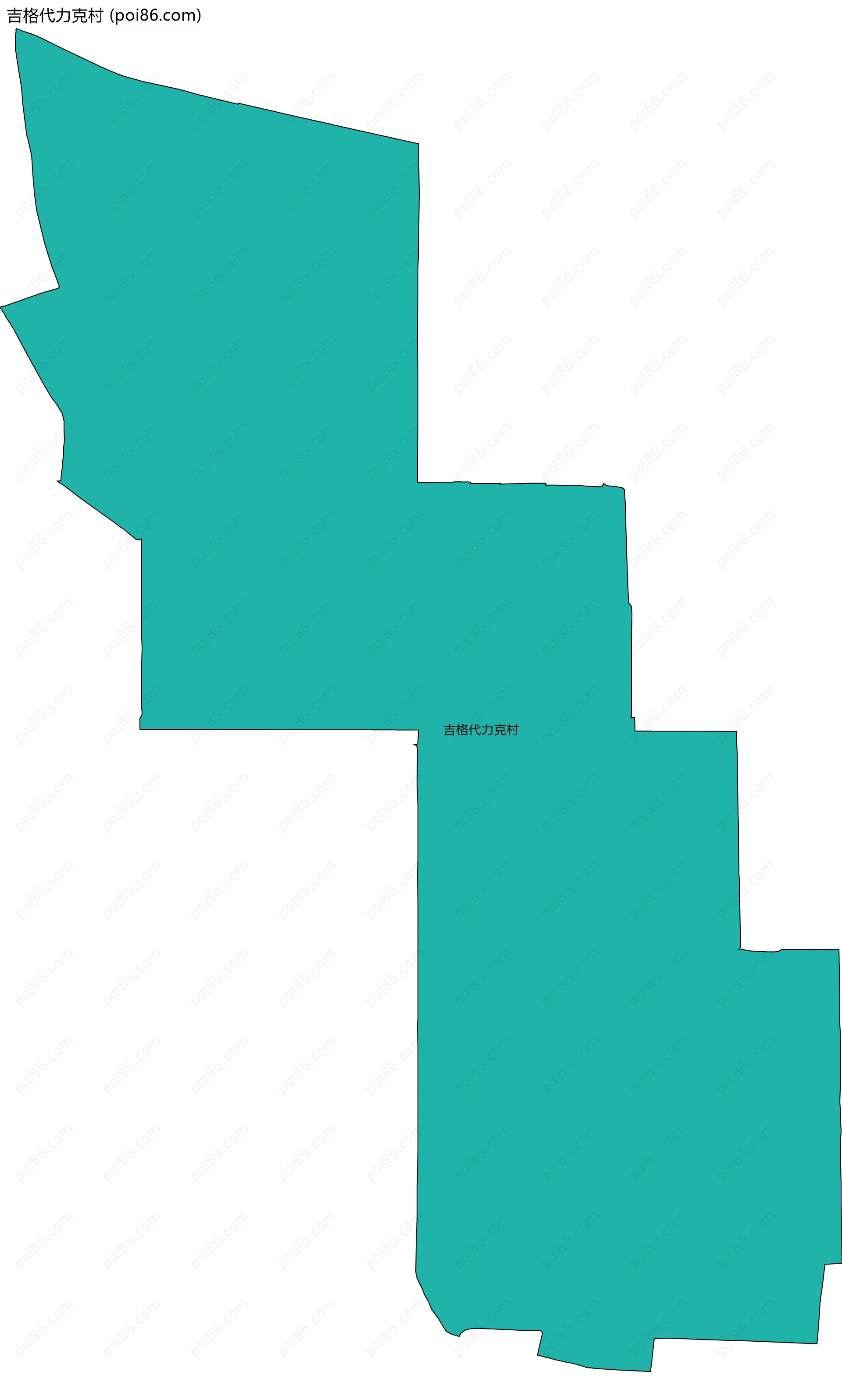 吉格代力克村边界地图
