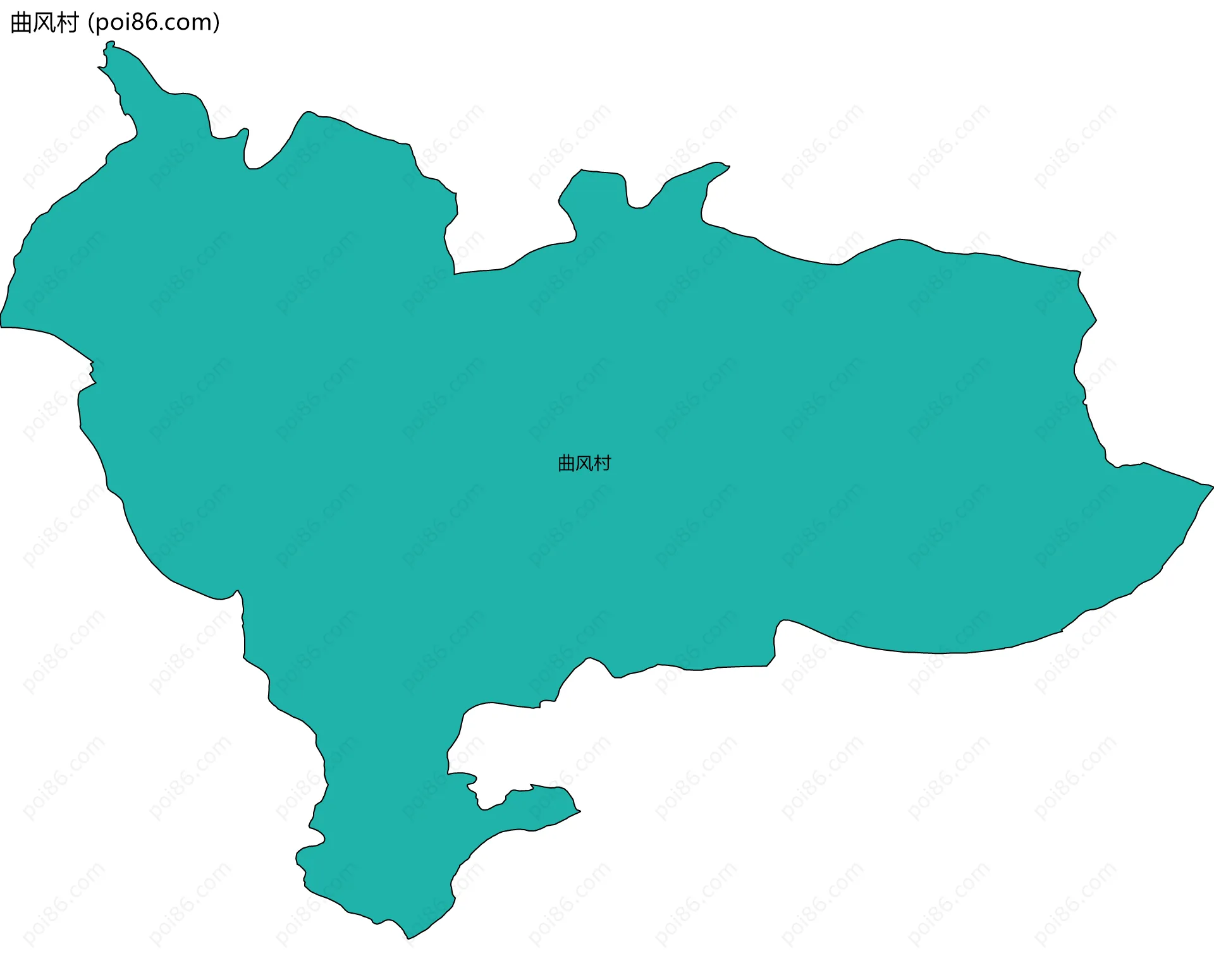 曲风村边界地图