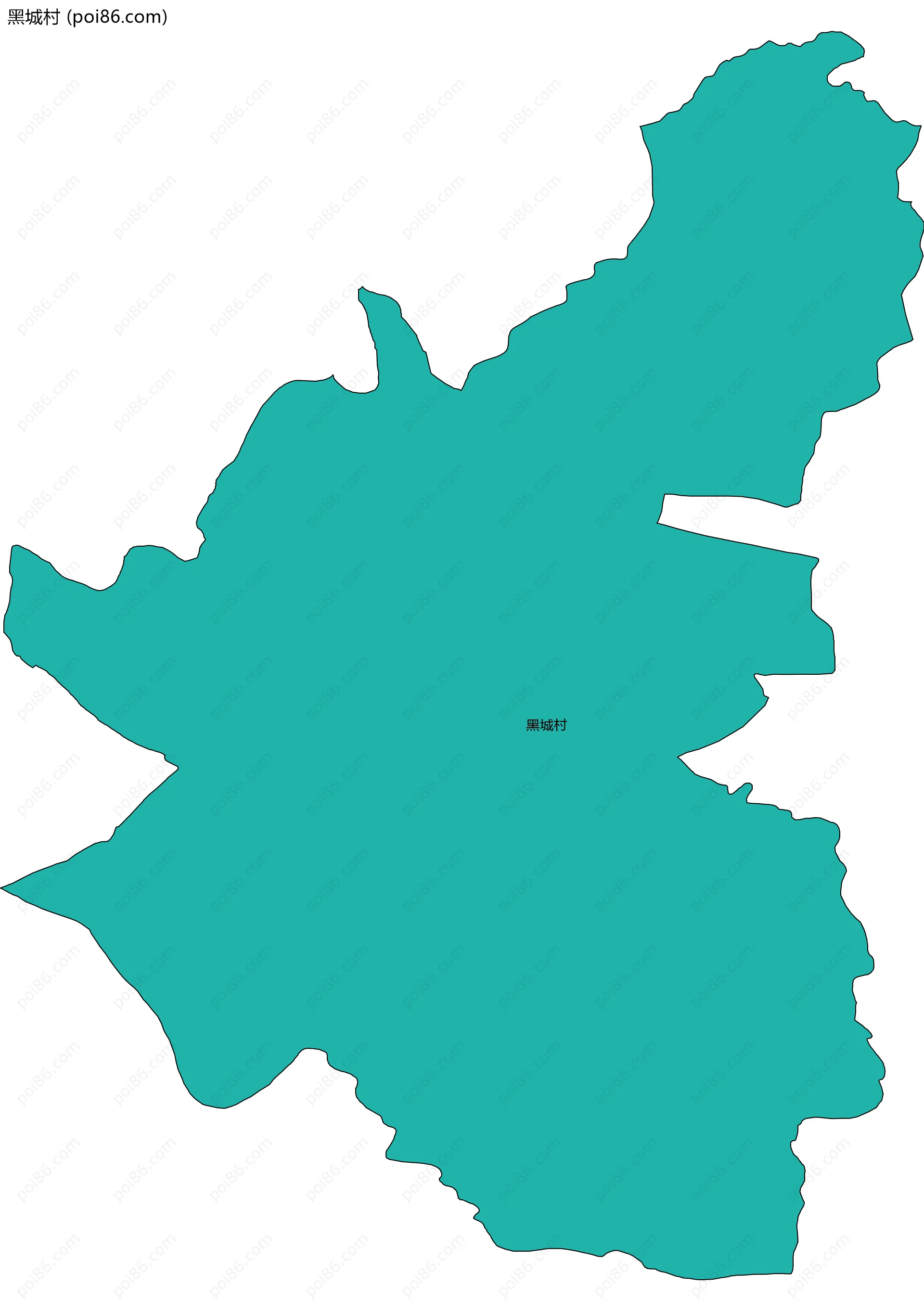 黑城村边界地图