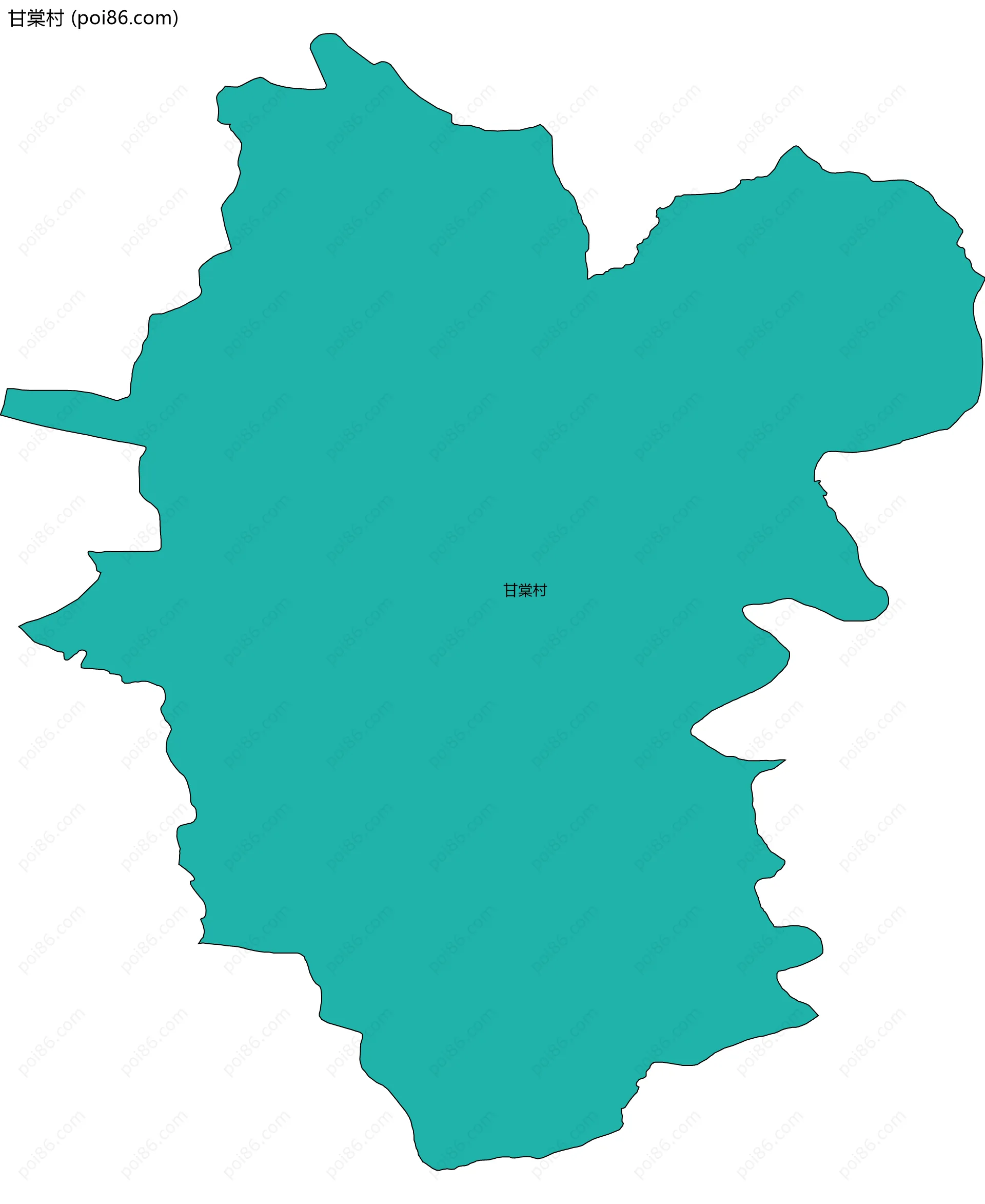 甘棠村边界地图