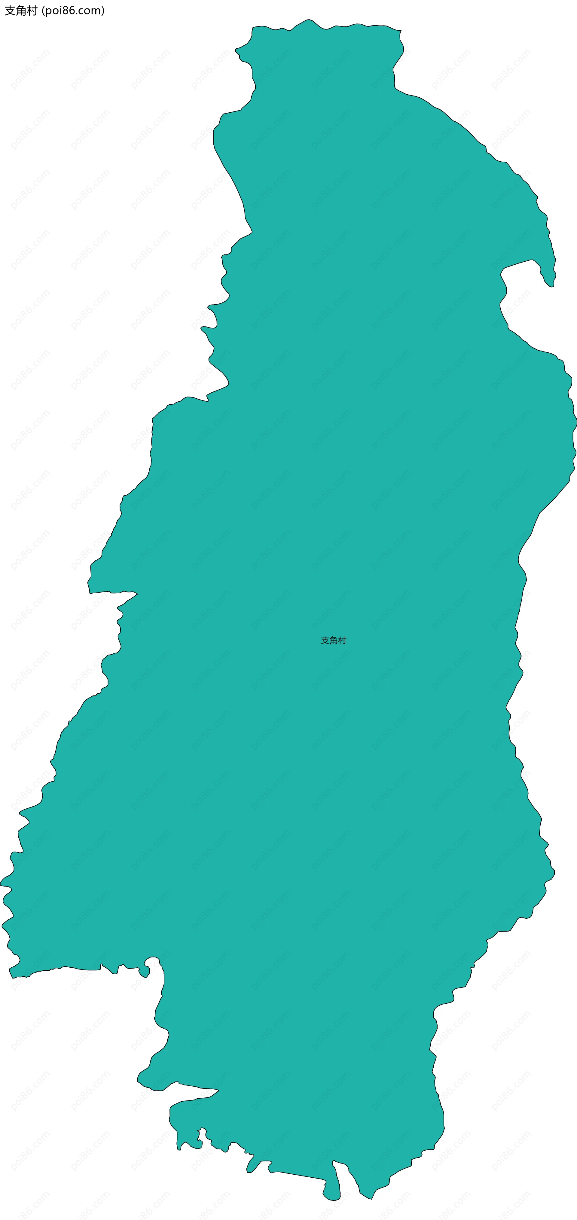 支角村边界地图