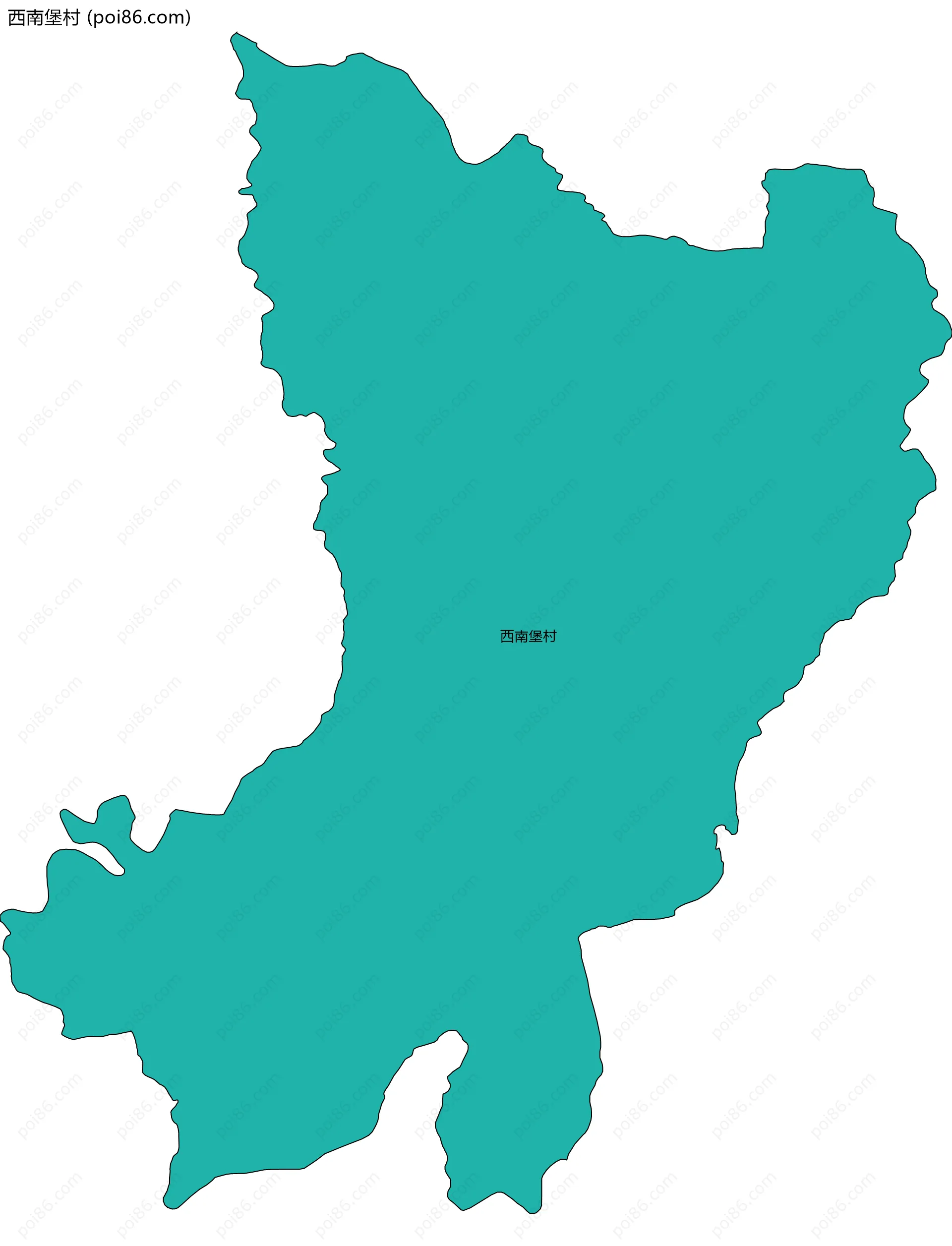 西南堡村边界地图