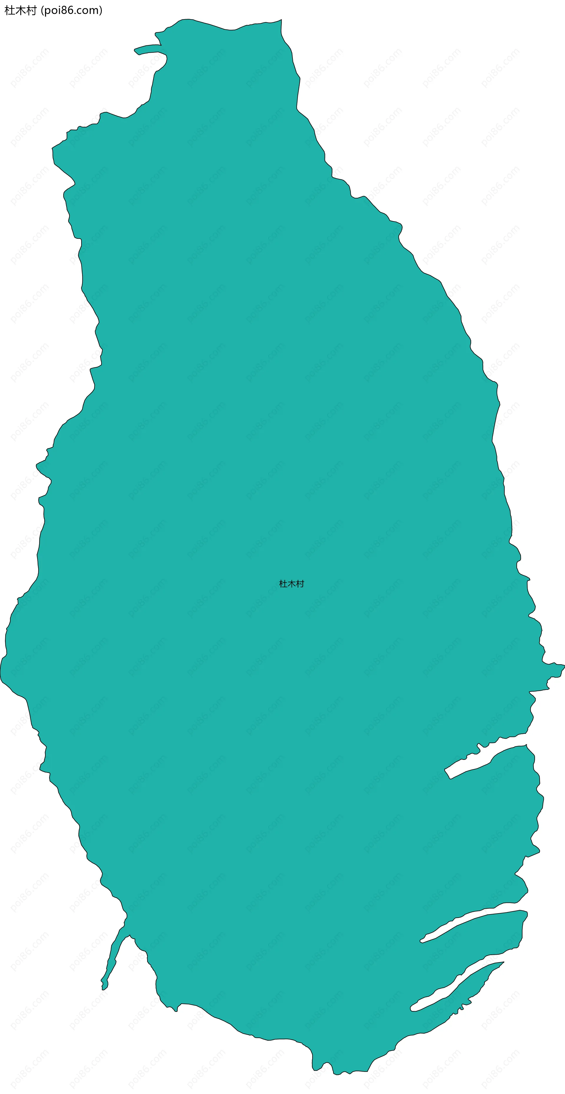 杜木村边界地图