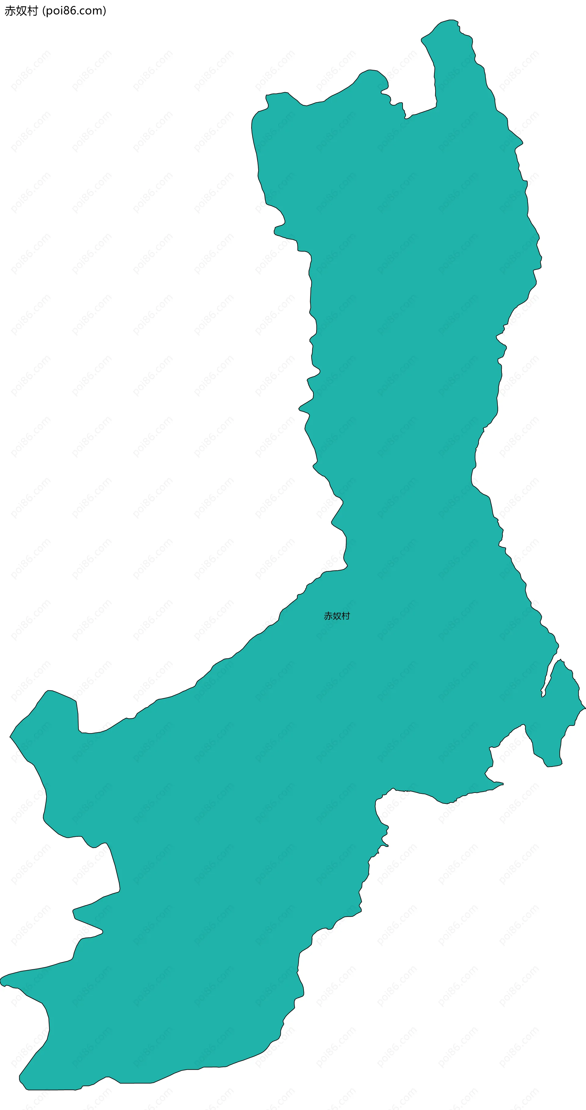 赤奴村边界地图