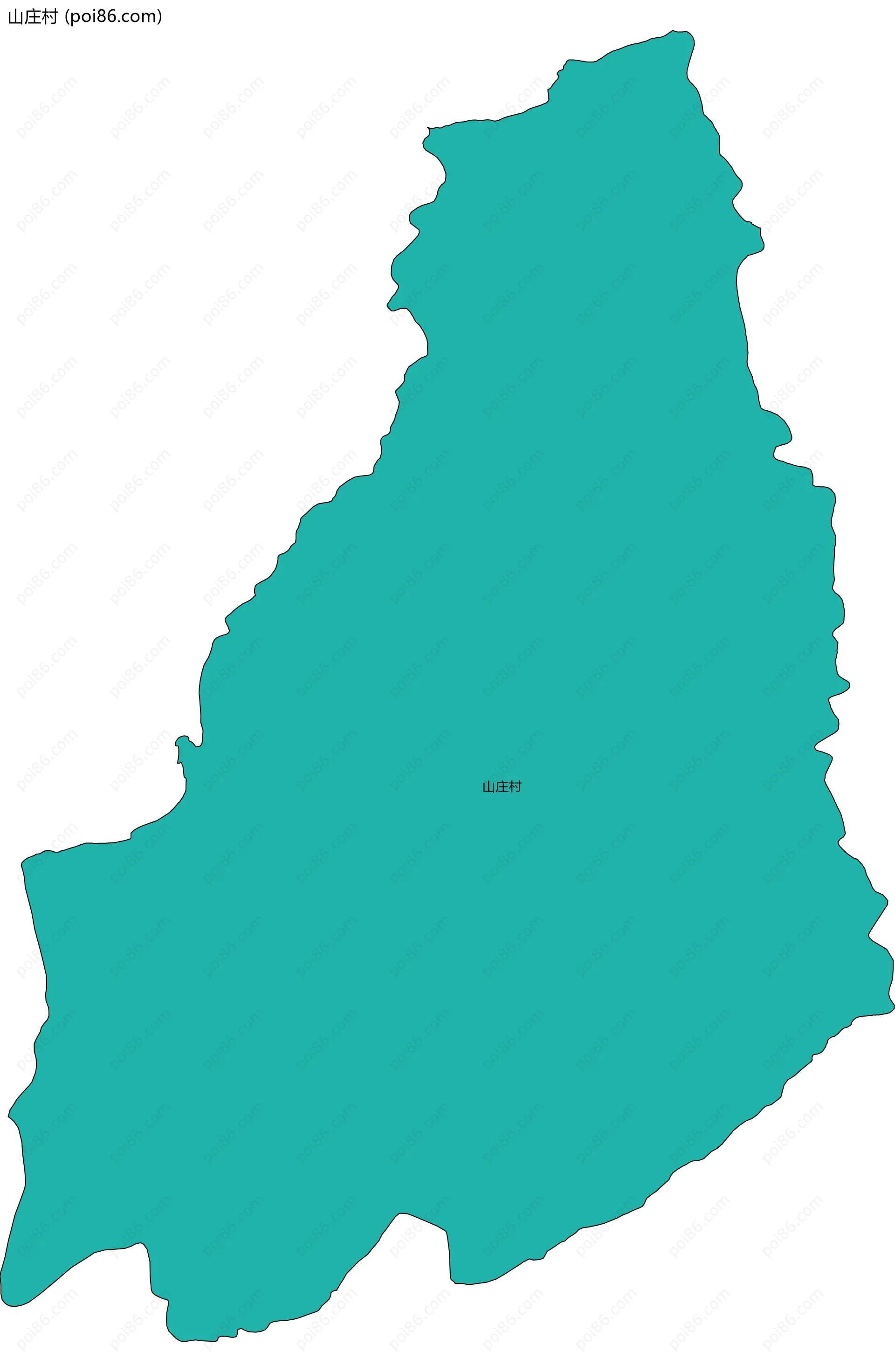 山庄村边界地图