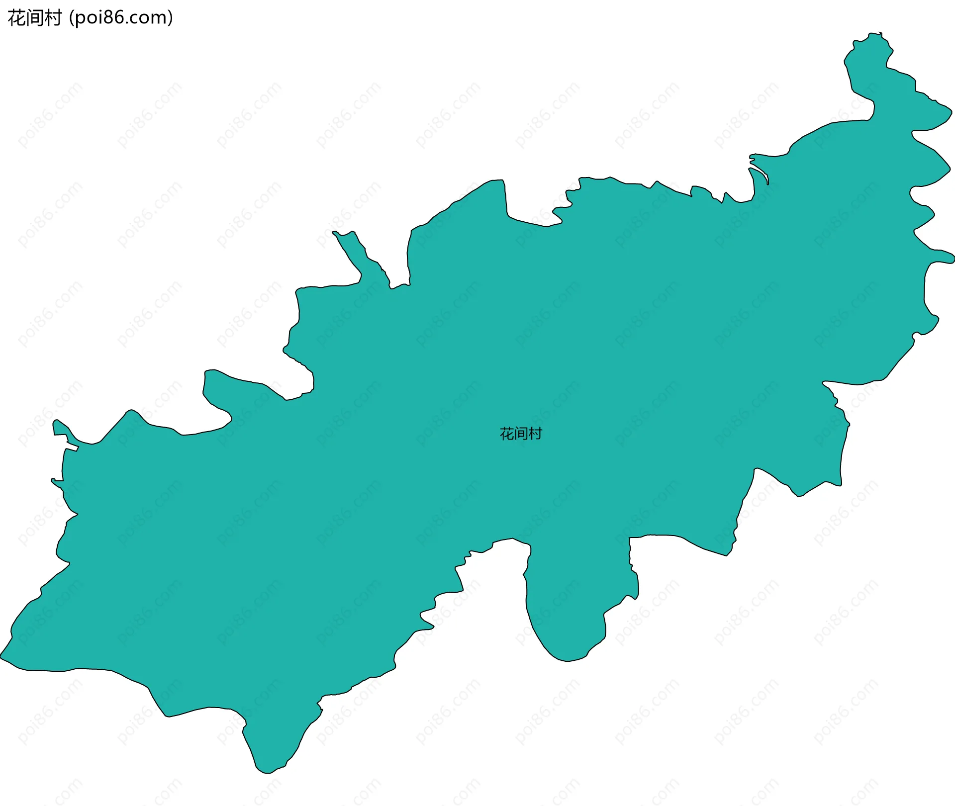 花间村边界地图