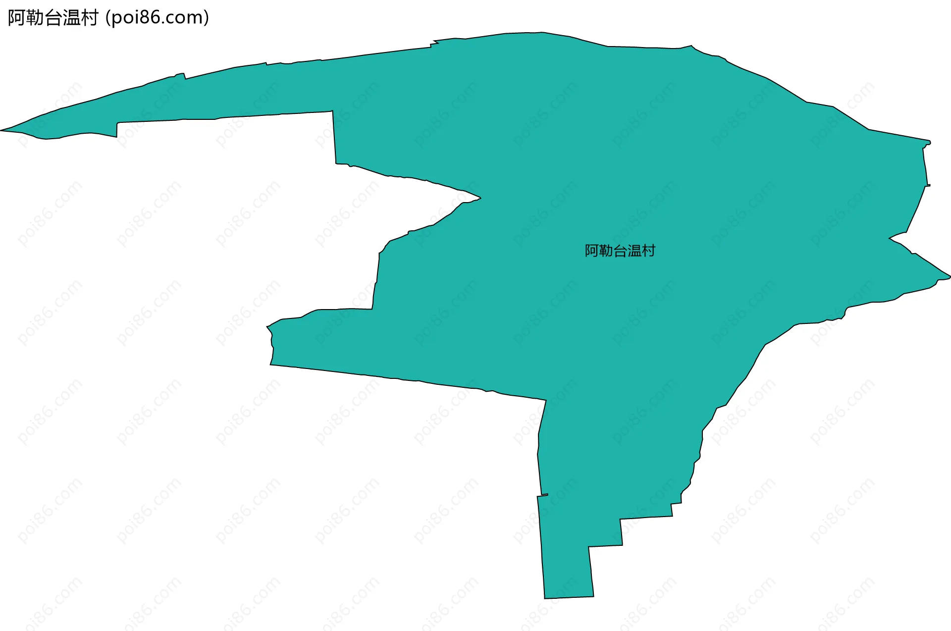 阿勒台温村边界地图