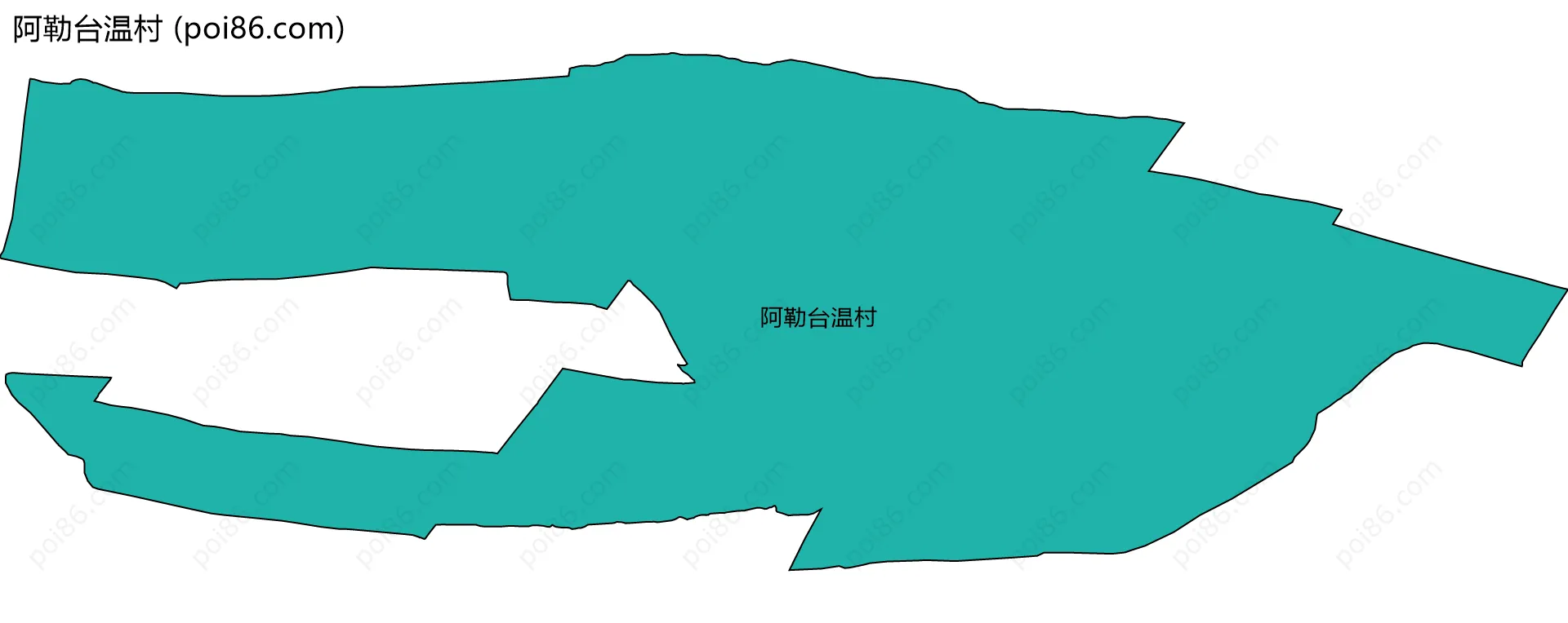 阿勒台温村边界地图