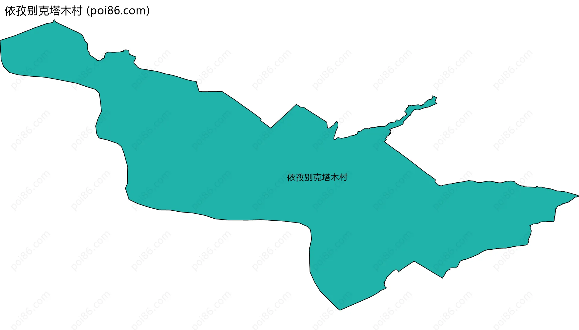 依孜别克塔木村边界地图