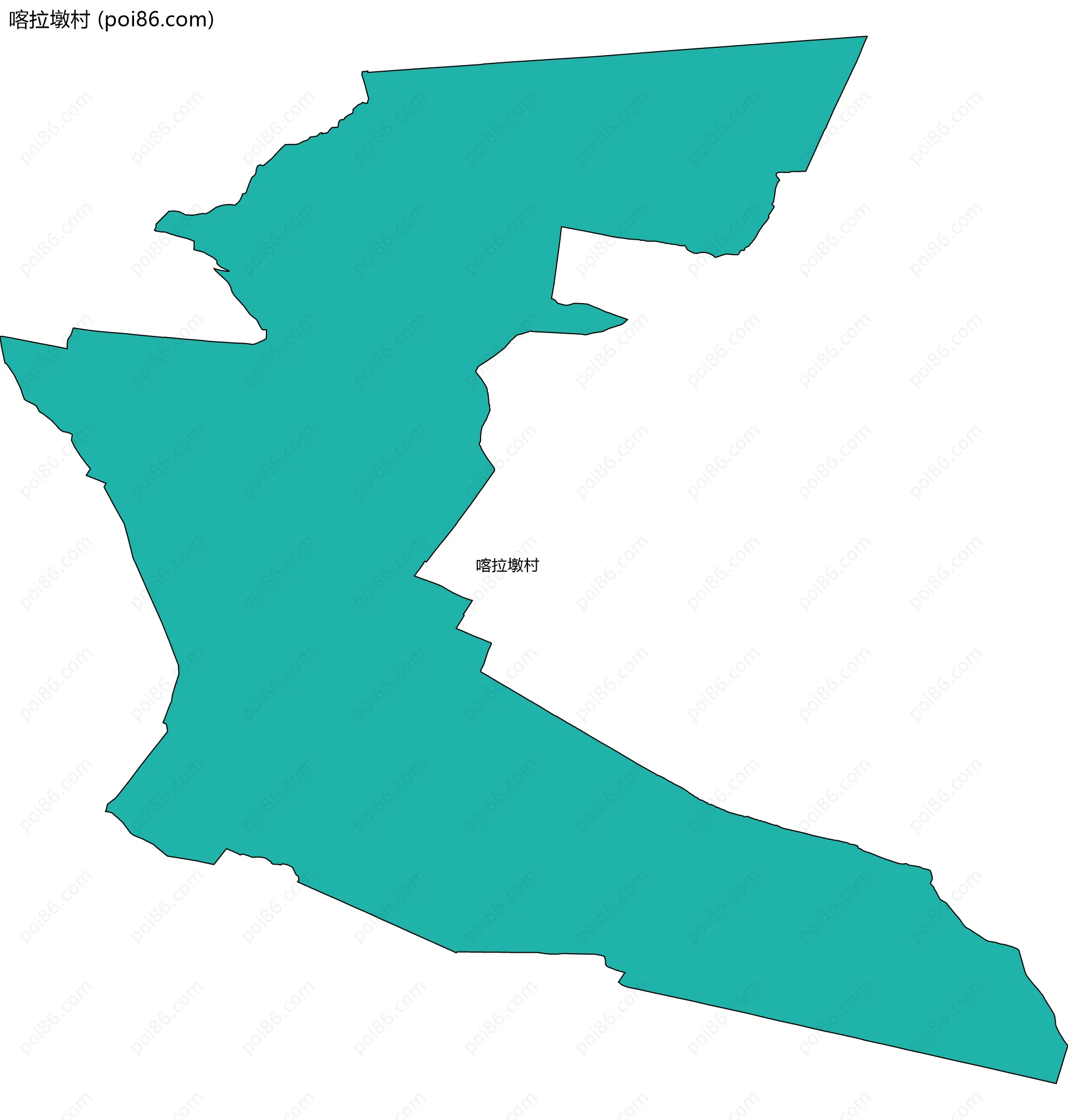 喀拉墩村边界地图