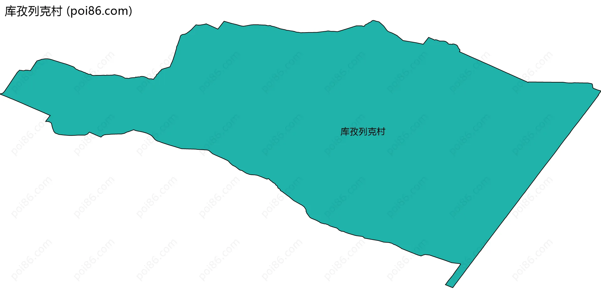 库孜列克村边界地图