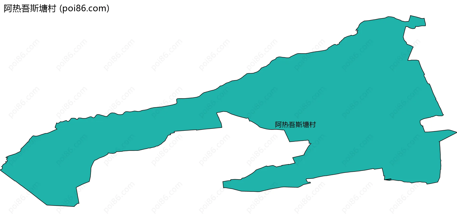 阿热吾斯塘村边界地图