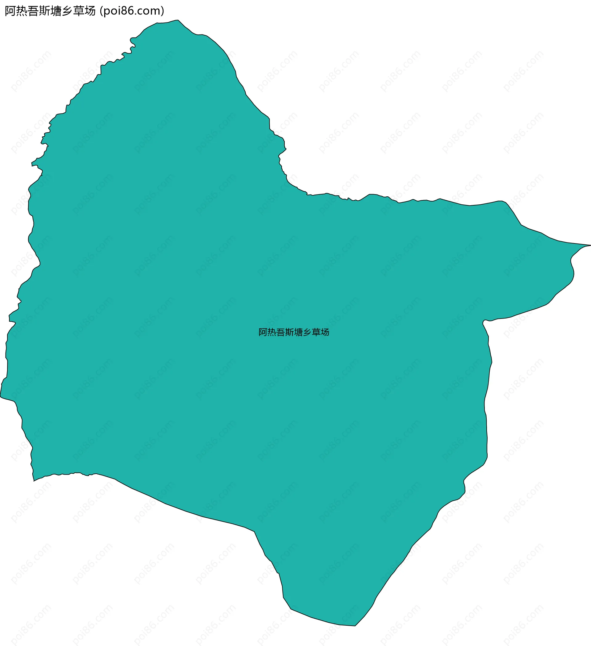 阿热吾斯塘乡草场边界地图