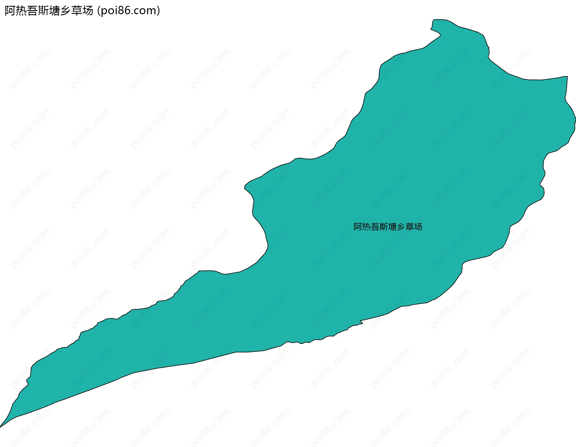 阿热吾斯塘乡草场边界地图